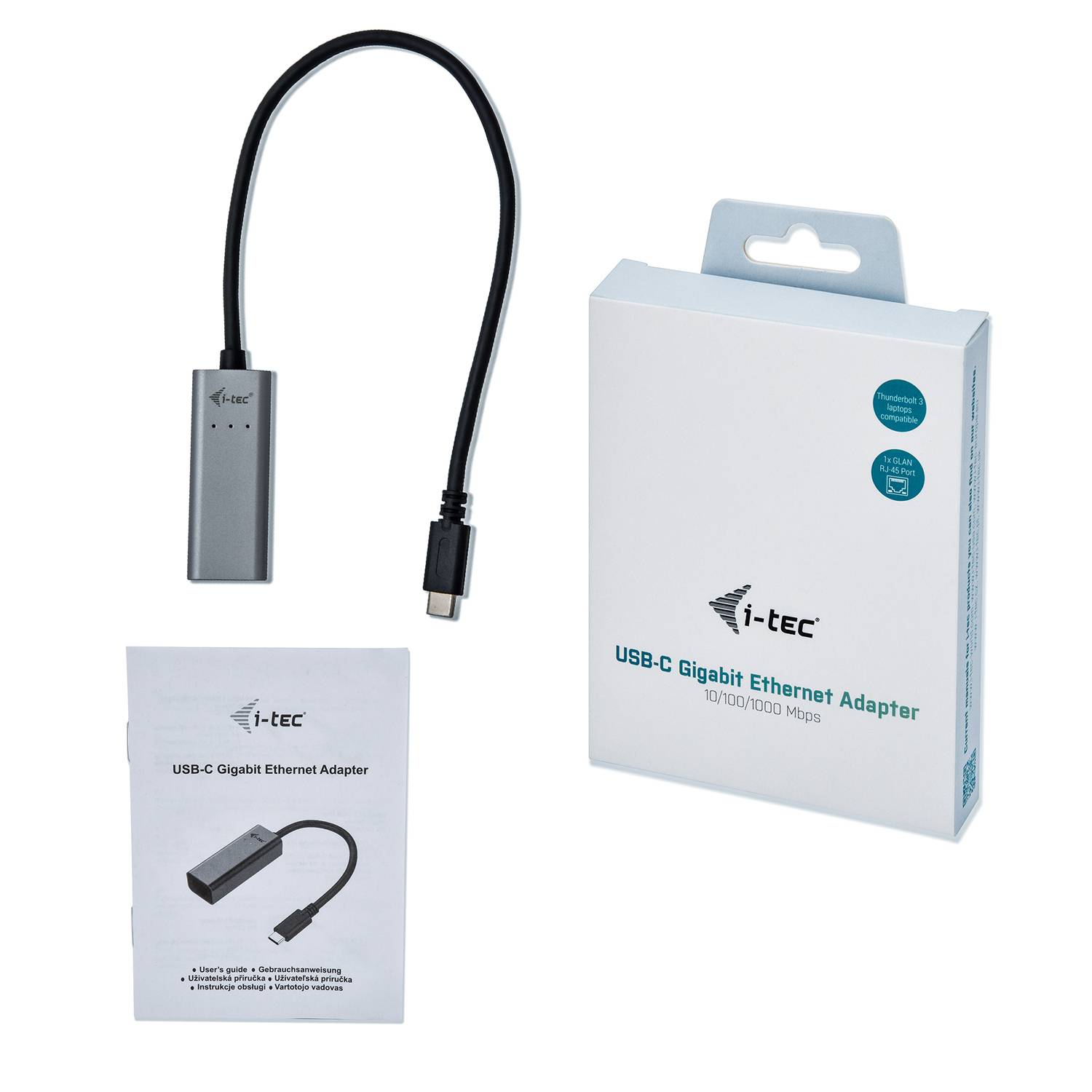 Rca Informatique - image du produit : I-TEC USB-C METAL GLAN ADAPTER USB-C TO RJ-45/ UP TO 1 GBPS