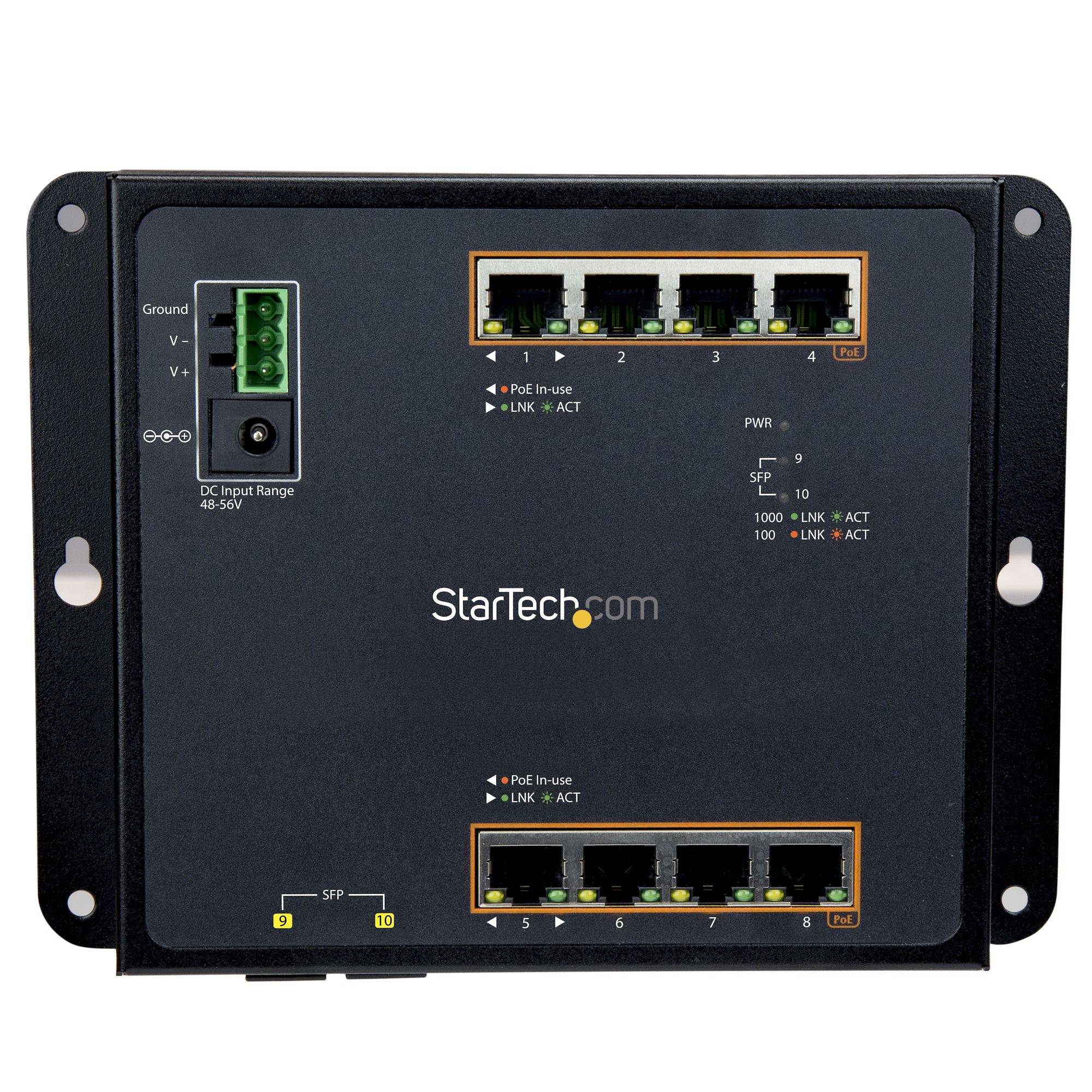 Rca Informatique - image du produit : GBE SWITCH - 8-PORT POE+ PLUS 2 SFP PORTS-8-PORT MANAGED SWITCH