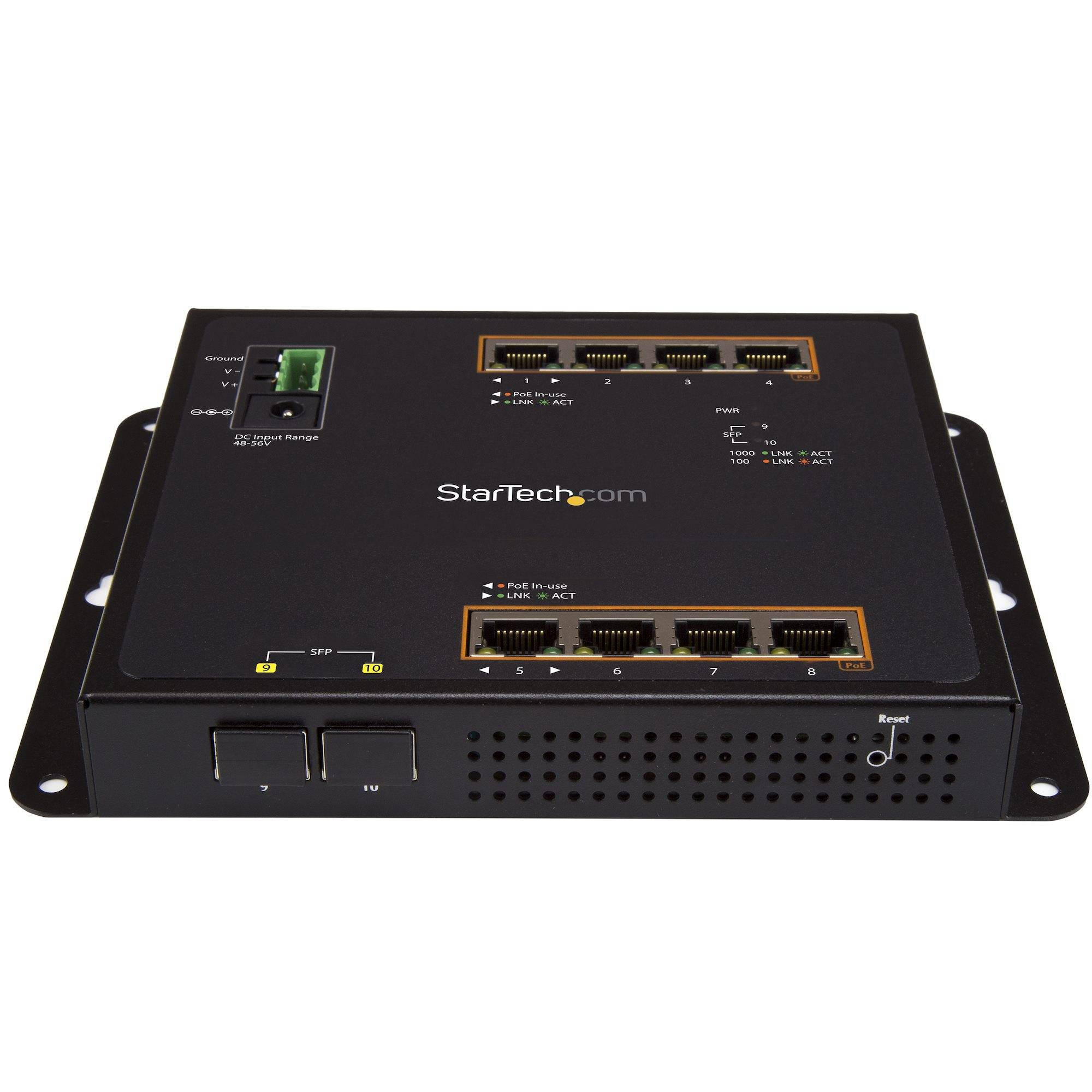 Rca Informatique - image du produit : GBE SWITCH - 8-PORT POE+ PLUS 2 SFP PORTS-8-PORT MANAGED SWITCH