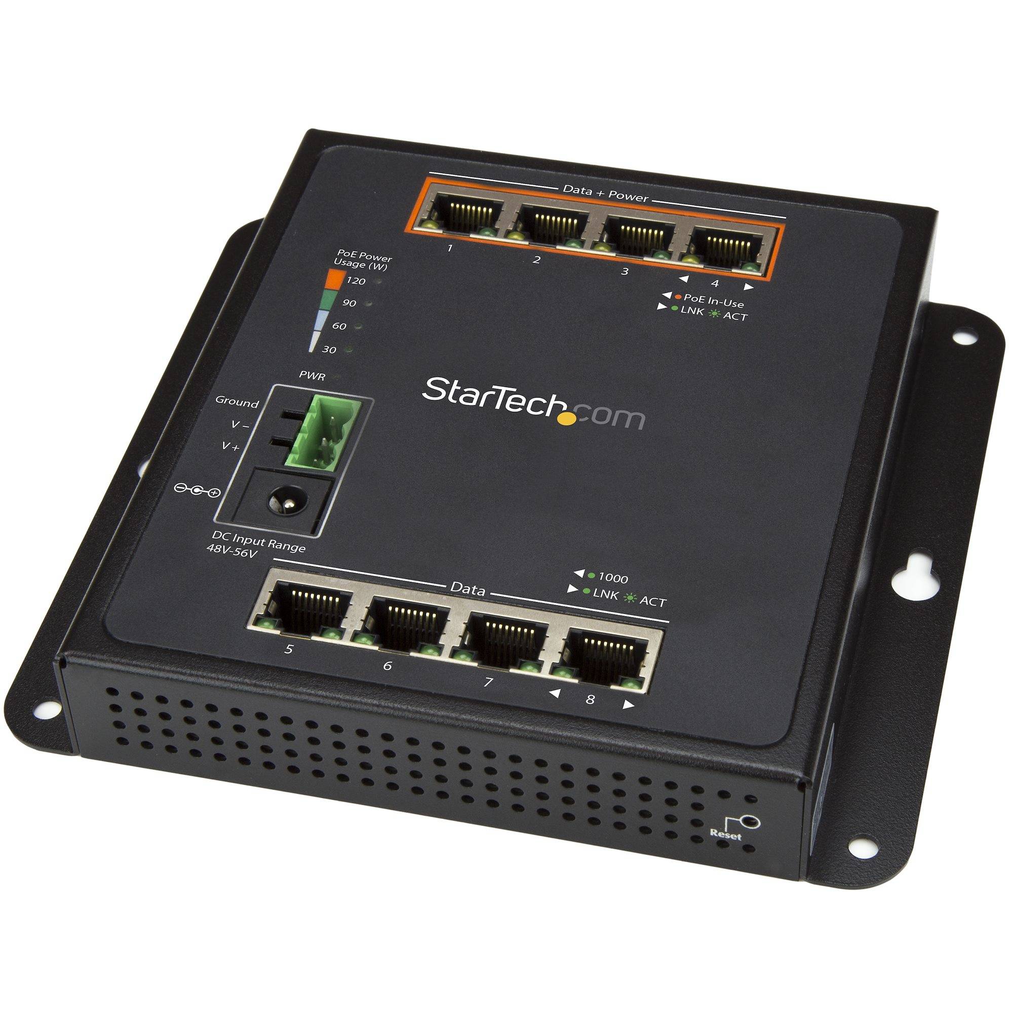 Rca Informatique - image du produit : 8-PORT (4X POE +) GBE SWITCH L2 MANAGED SWITCH - WALL MOUNT