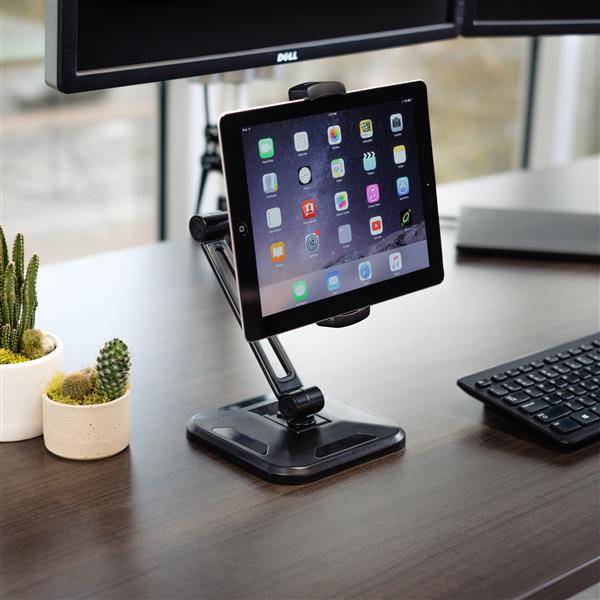 Rca Informatique - image du produit : UNIVERSAL TABLET DESK STAND FOR 4.7IN-12.9IN TABLETS-WALL MOUNT