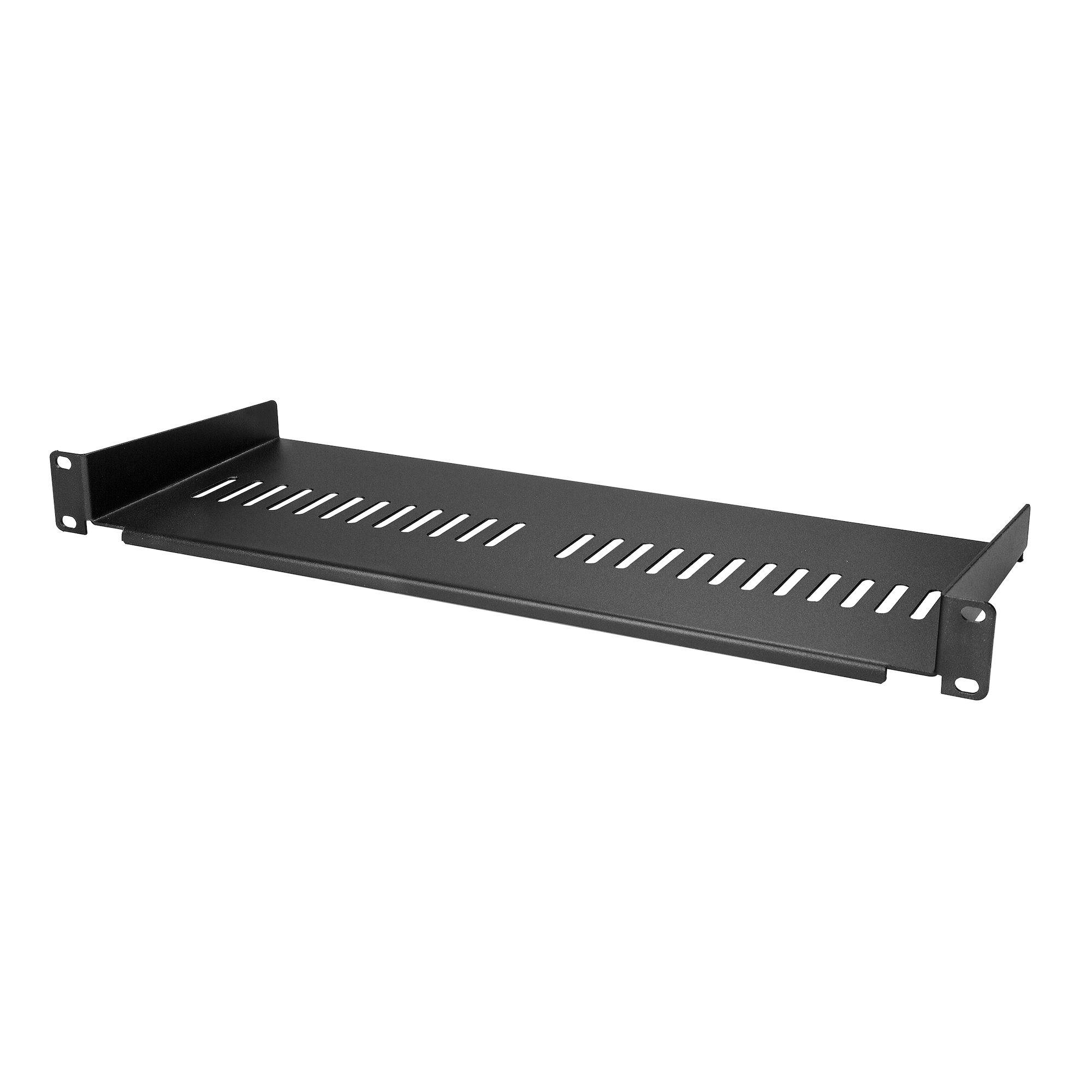 Rca Informatique - image du produit : 1U VENTED RACK SHELF - 7IN 177.8 MM DEEP 1U SHELF - VENTED