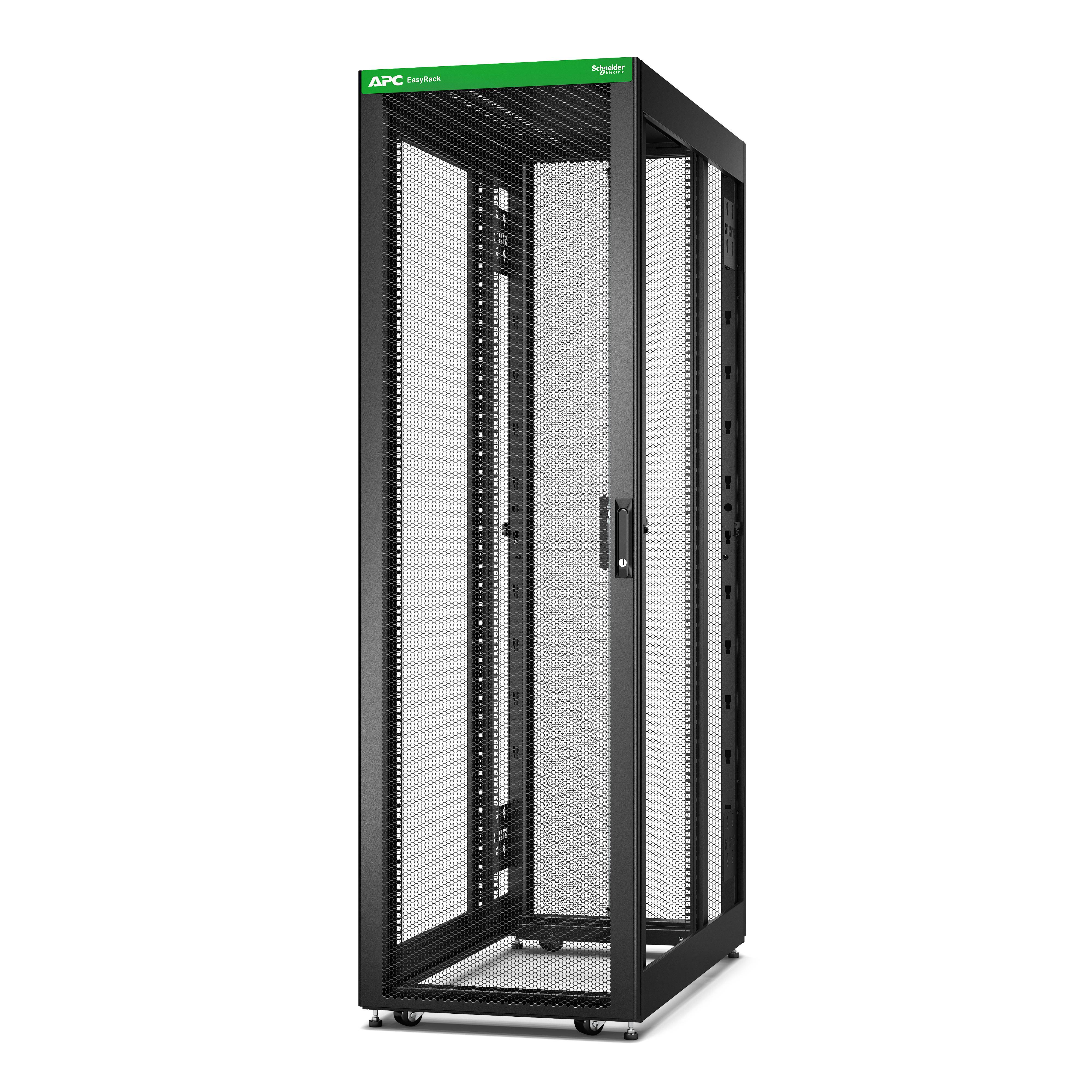 Rca Informatique - image du produit : EASY RACK 600MM/42U/1200MM WITH ROOF CASTORS FEET AND 4 BRACKETS