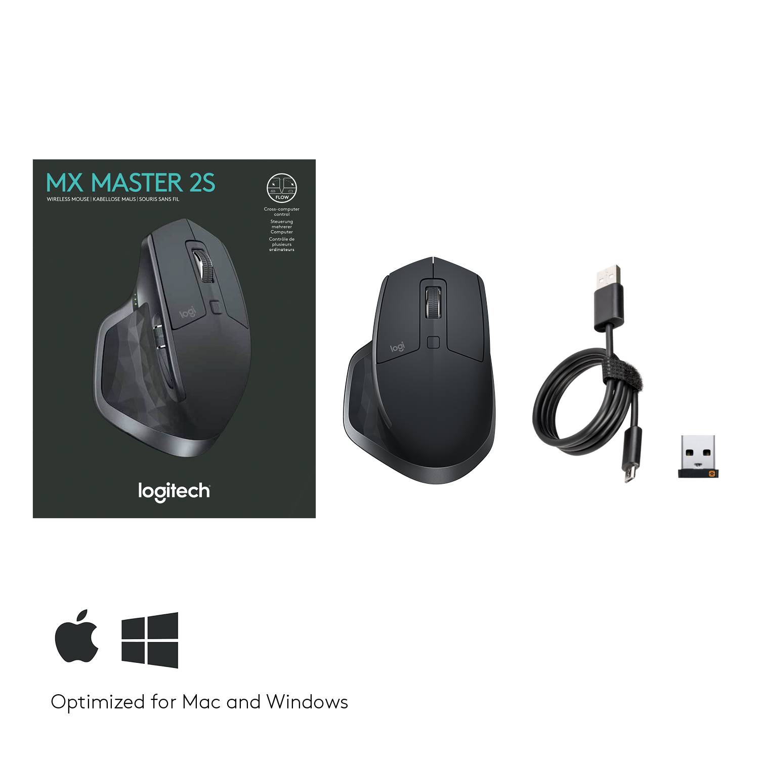 Rca Informatique - image du produit : MX MASTER 2S WIRELESS MOUSE GRAPHITE - EMEA