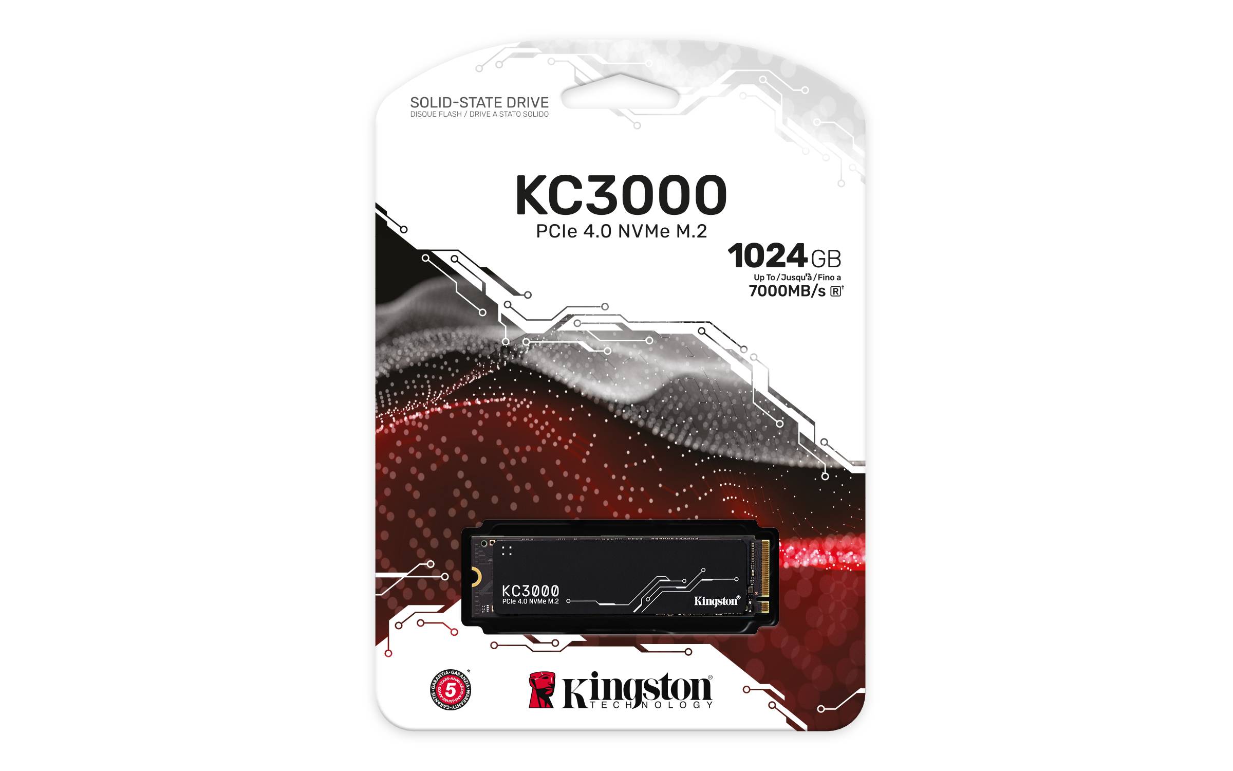 Rca Informatique - image du produit : 1024G KC3000 NVME M.2 SSD PCIE 4.0