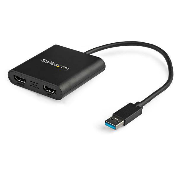 Rca Informatique - Image du produit : USB TO DUAL HDMI ADAPTER - HDMI USB ADAPTER - USB 3.0 TO HDMI