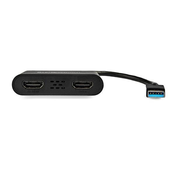 Rca Informatique - image du produit : USB TO DUAL HDMI ADAPTER - HDMI USB ADAPTER - USB 3.0 TO HDMI