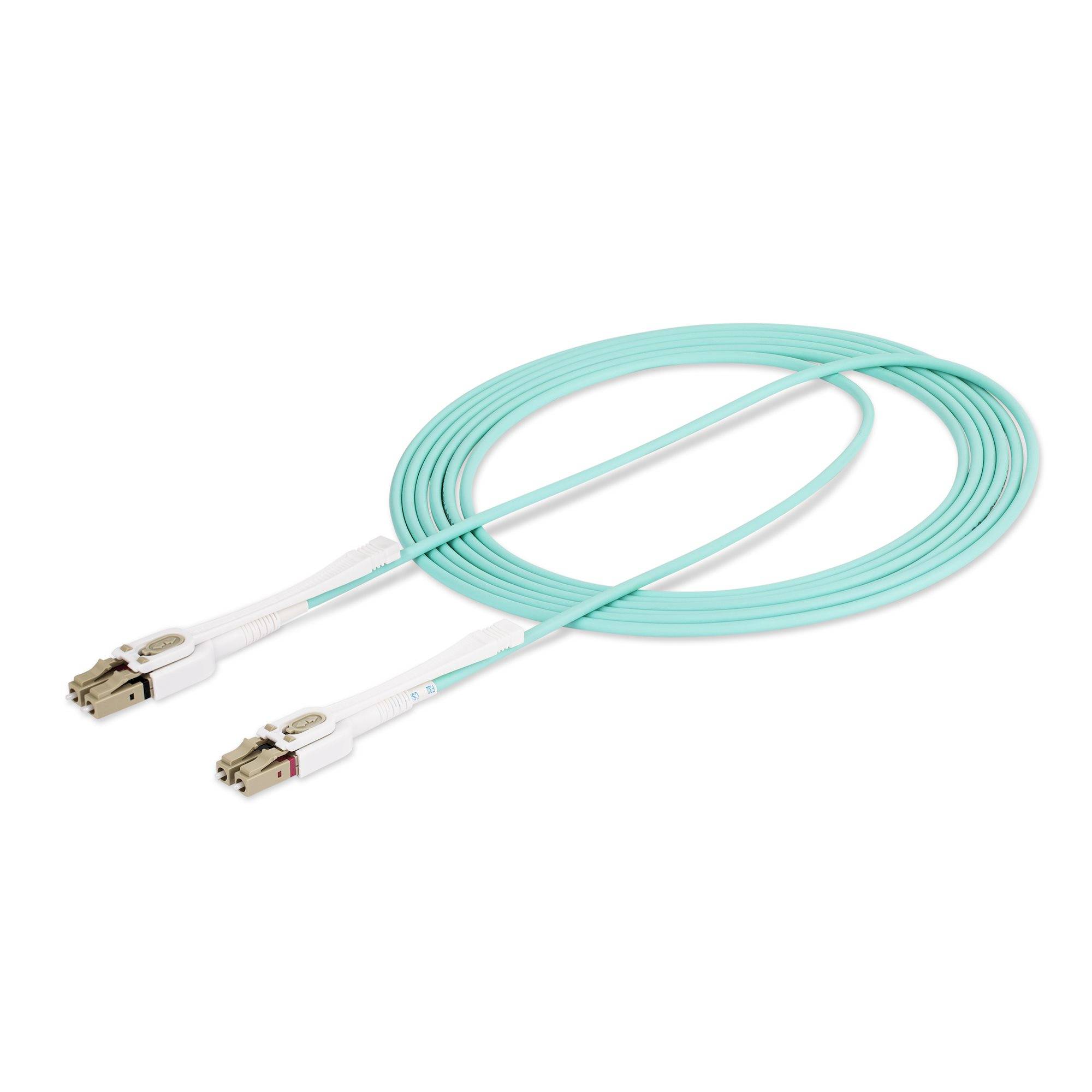 Rca Informatique - image du produit : OM4 LC/LC MULTIMODE FIBER CABLE LSZH - 50/125 100G