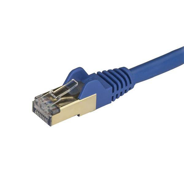 Rca Informatique - image du produit : 1M CAT6A PATCH CABLE - BLUE CAT 6A NETWORK CABLE - STP