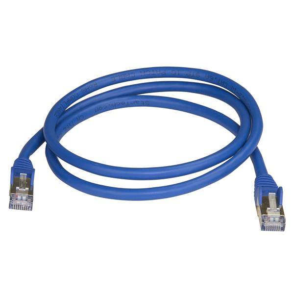 Rca Informatique - image du produit : 1M CAT6A PATCH CABLE - BLUE CAT 6A NETWORK CABLE - STP