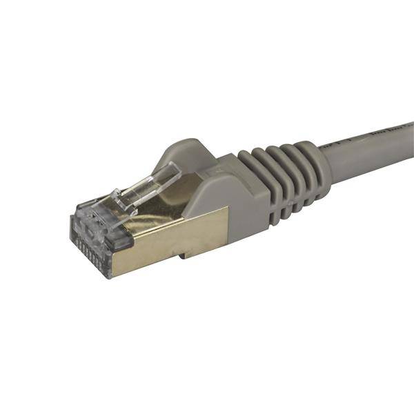 Rca Informatique - image du produit : 1M CAT6A PATCH CABLE - GRAY CAT 6A NETWORK CABLE - STP