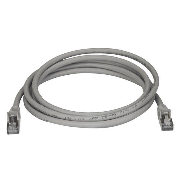 Rca Informatique - image du produit : 2M CAT6A PATCH CABLE - GRAY CAT 6A NETWORK CABLE - STP