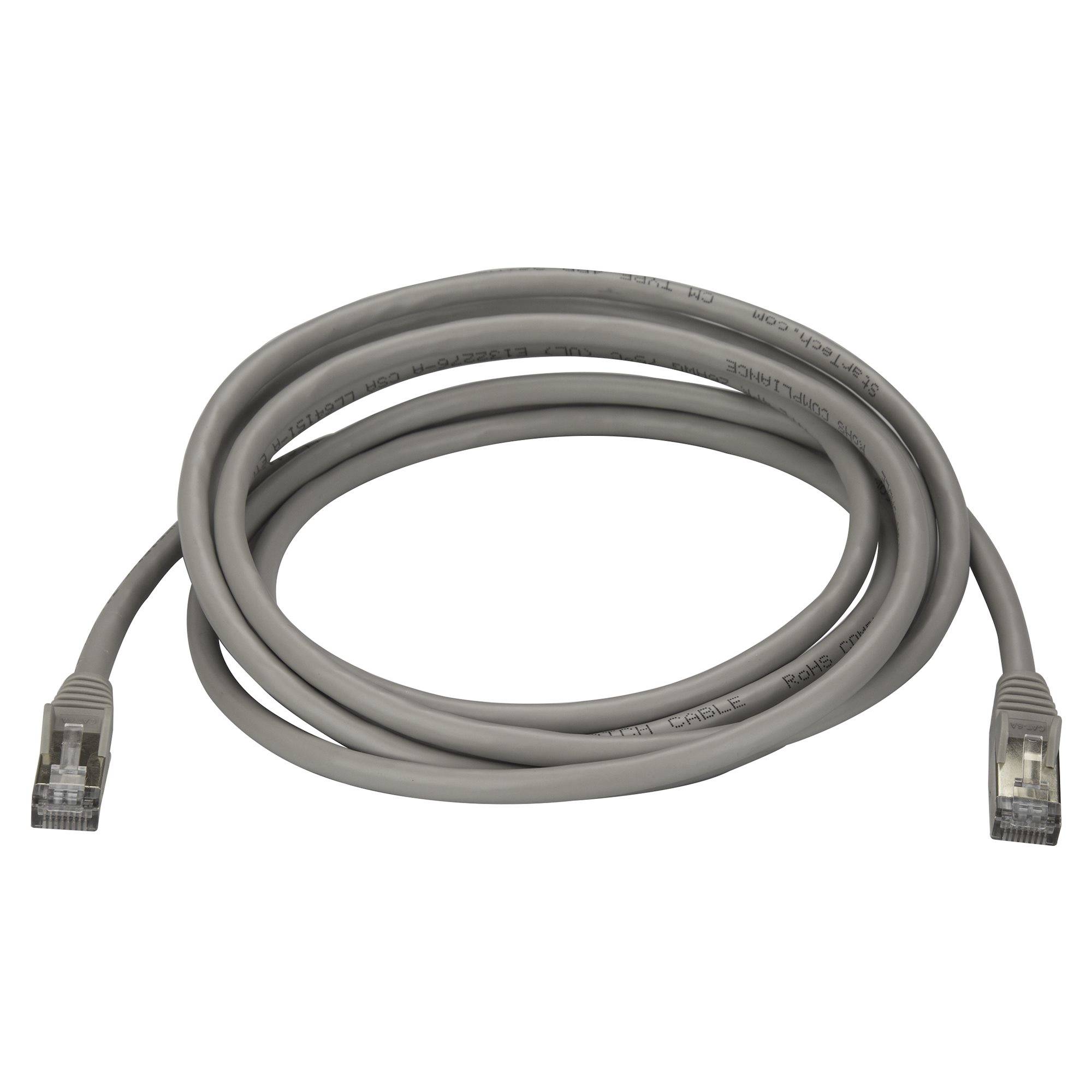 Rca Informatique - image du produit : 3M CAT6A PATCH CABLE - GRAY CAT 6A NETWORK CABLE - STP