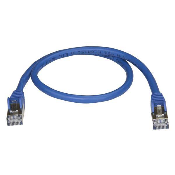 Rca Informatique - image du produit : 0.5M CAT6A PATCH CABLE - BLUE CAT 6A NETWORK CABLE - STP