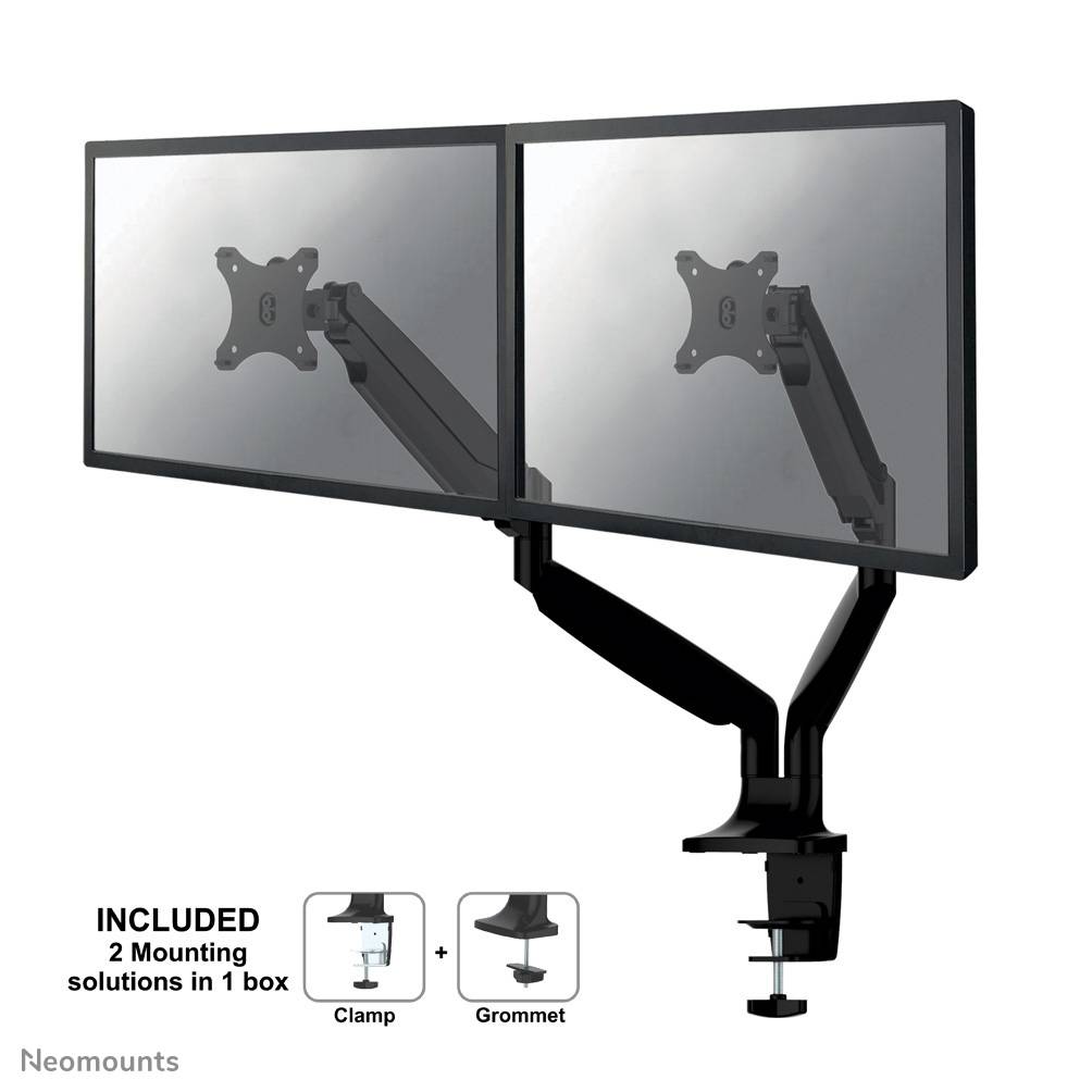 Rca Informatique - Image du produit : DESK MOUNT DUAL 10-32IN CLMP/GROMET VESA75X75TO100X100