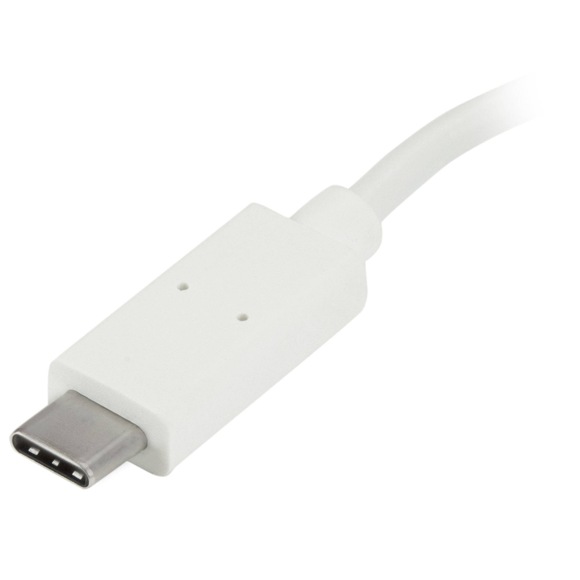 Rca Informatique - image du produit : 4PORT USB C HUB-USB-C TO C+A USB 3.0 HUB - WHITE