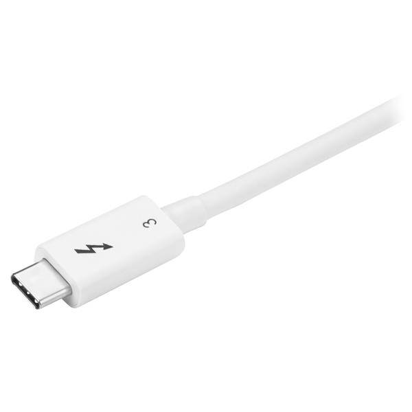 Rca Informatique - image du produit : 0.5M THUNDERBOLT 3 USB C CABLE 40GBPS - WHITE