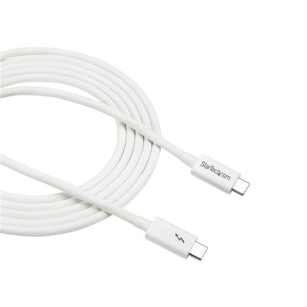 Rca Informatique - image du produit : 2M THUNDERBOLT 3 USB C CABLE 20GBPS - WHITE