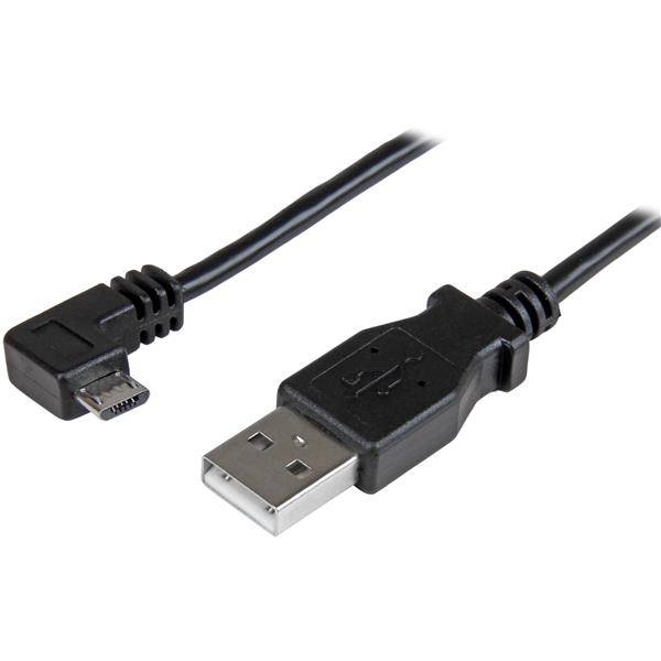 Rca Informatique - Image du produit : 0.5M RIGHT ANGLE MICRO USB CHARGE + SYNC CABLE - 24 AWG