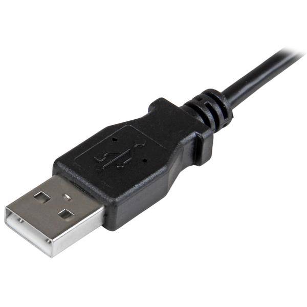 Rca Informatique - image du produit : 0.5M RIGHT ANGLE MICRO USB CHARGE + SYNC CABLE - 24 AWG