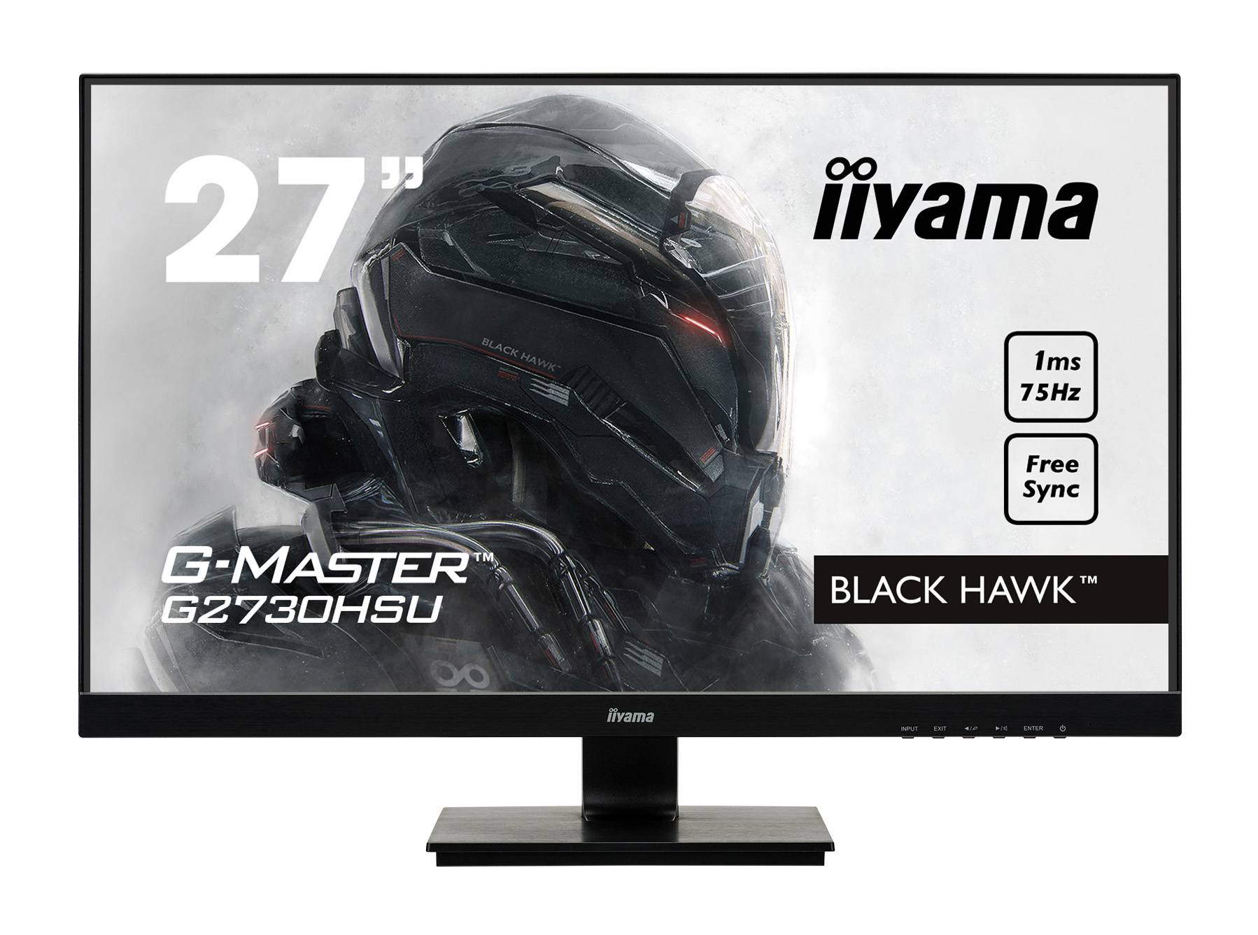 Rca Informatique - Image du produit : G2730HSU-B1 27IN TN FHD 75HZ 300CD/1MS/HDMI/VGA/DP/2USB HUB