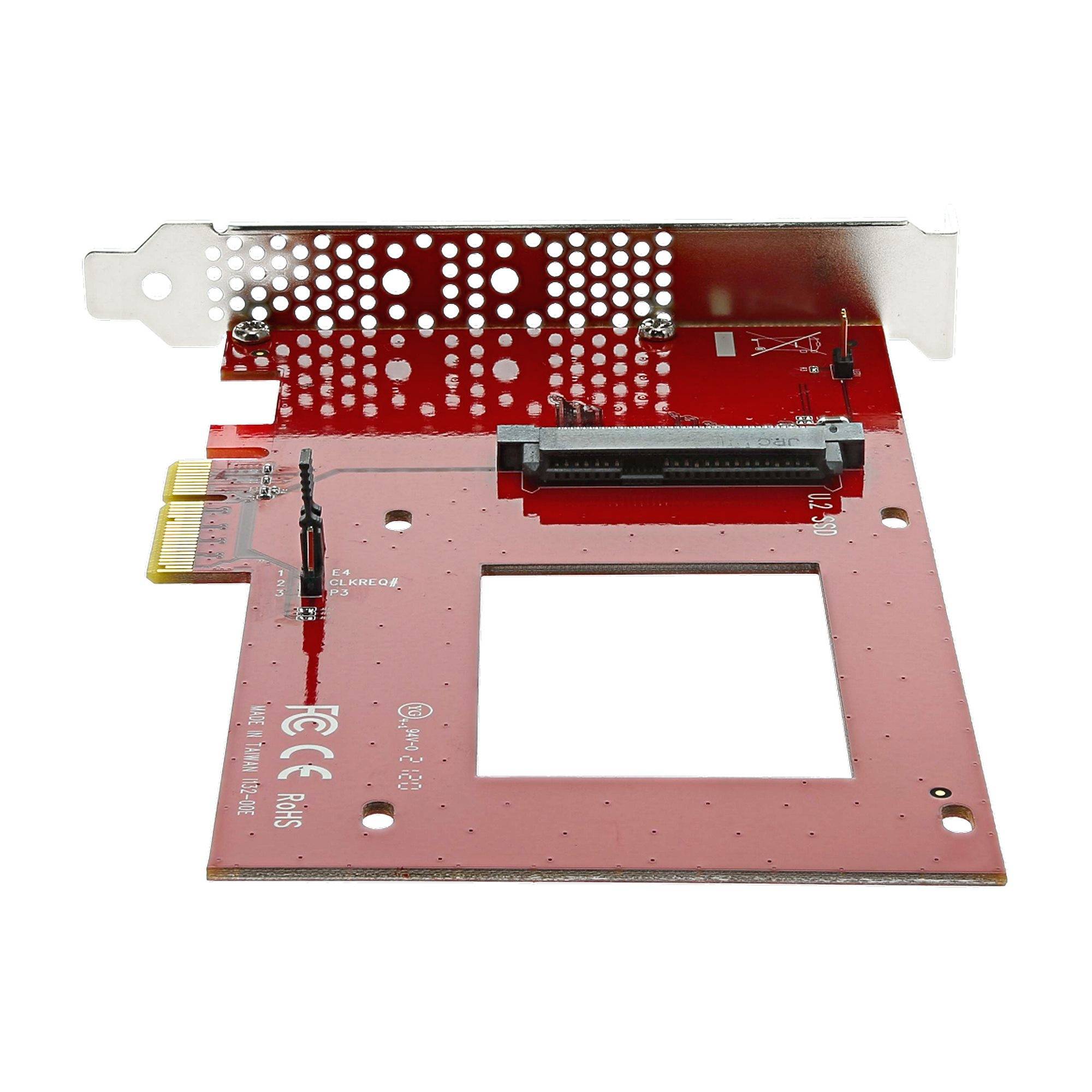 Rca Informatique - image du produit : NVME PCIE ADAPTER - 2.5IN U.2 SSD SFF-8639 - X4 PCIE 3.0