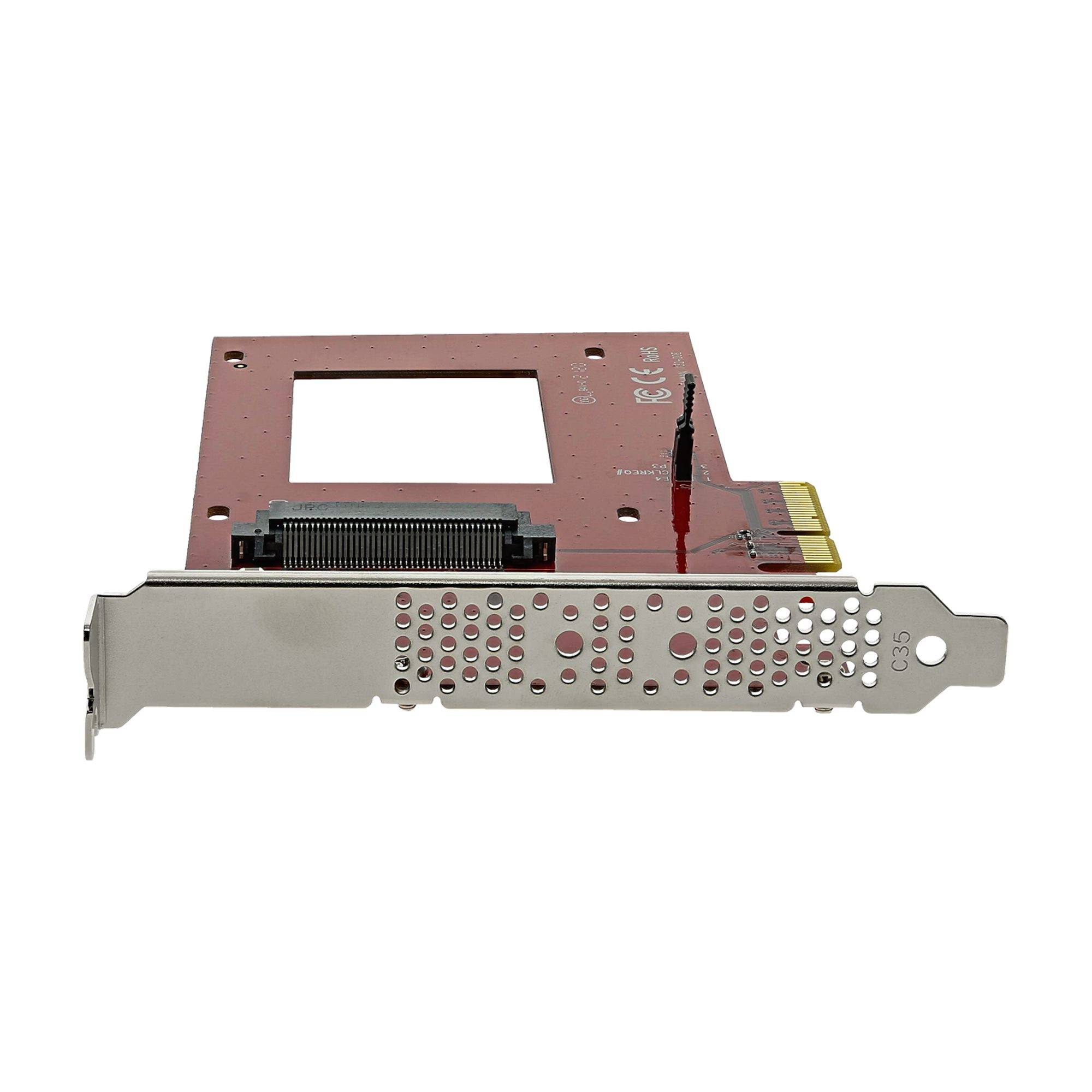 Rca Informatique - image du produit : NVME PCIE ADAPTER - 2.5IN U.2 SSD SFF-8639 - X4 PCIE 3.0