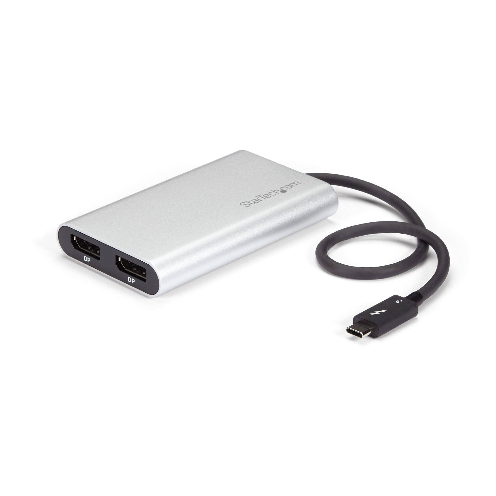 Rca Informatique - image du produit : THUNDERBOLT 3 TO DUAL DP ADAPTER - 4K60 - WINDOWS AND MAC