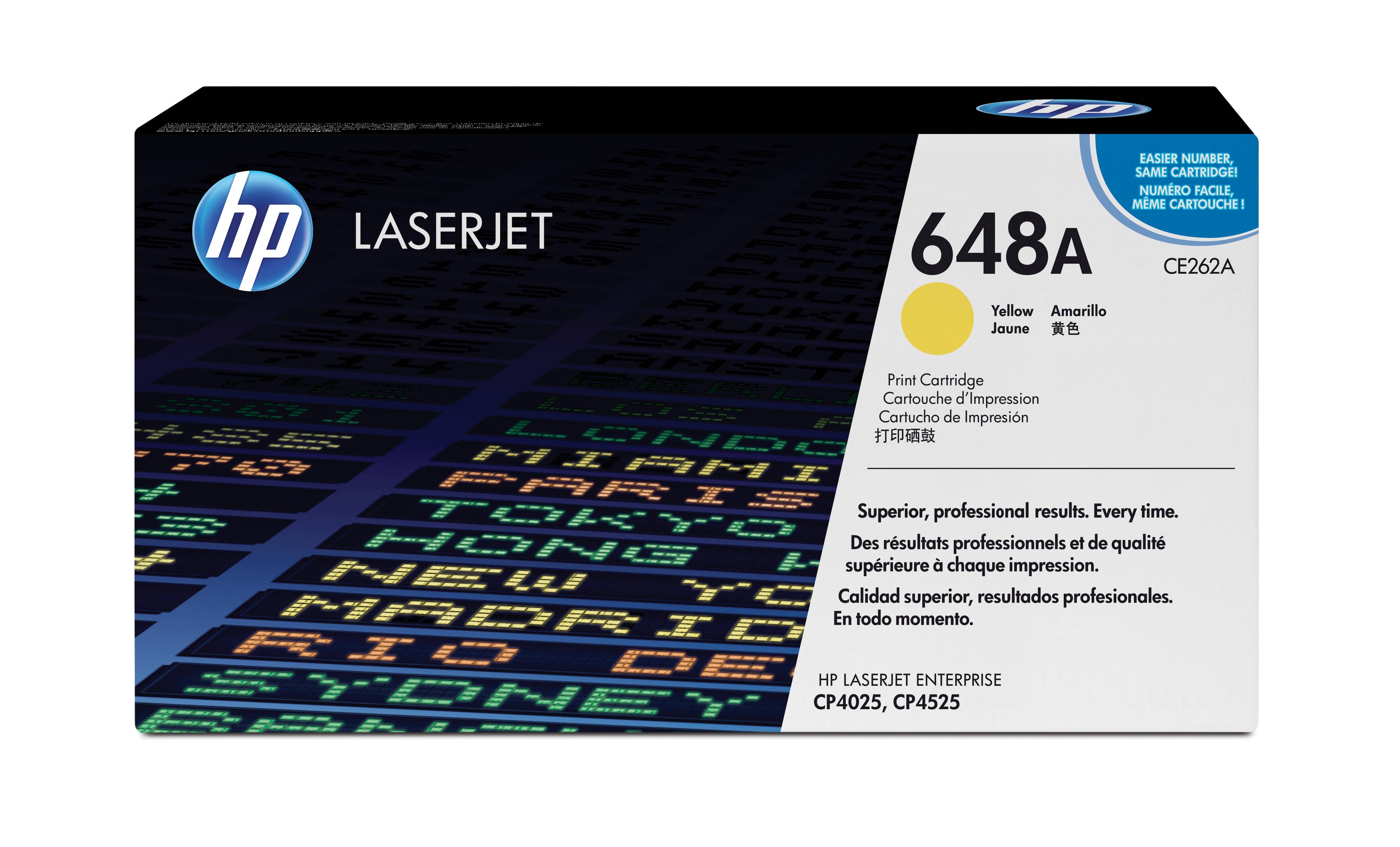 Rca Informatique - Image du produit : TONER CARTRIDGE 648A YELLOW COLOR LASERJET CE262A