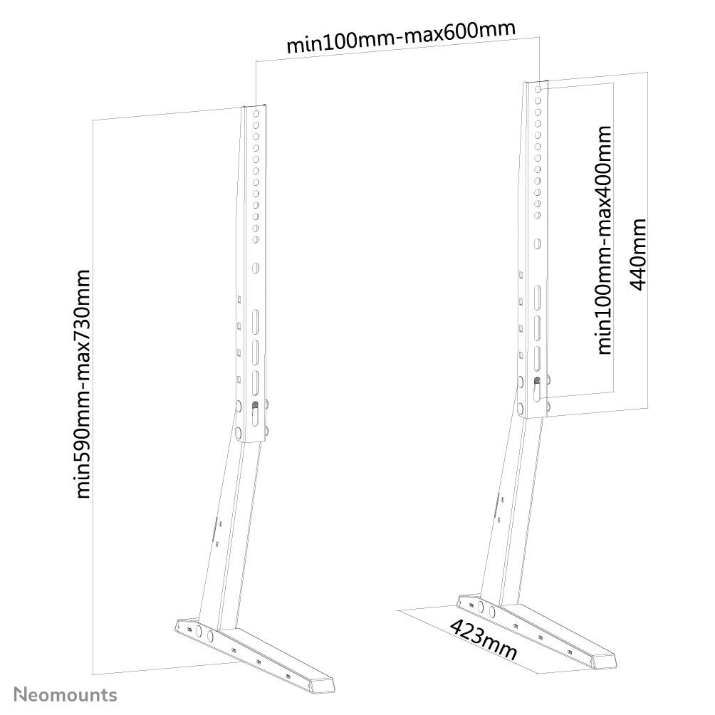 Rca Informatique - image du produit : DESK MOUNT 37-70IN STAND MAX35KG VESA100X100TO600X400MM