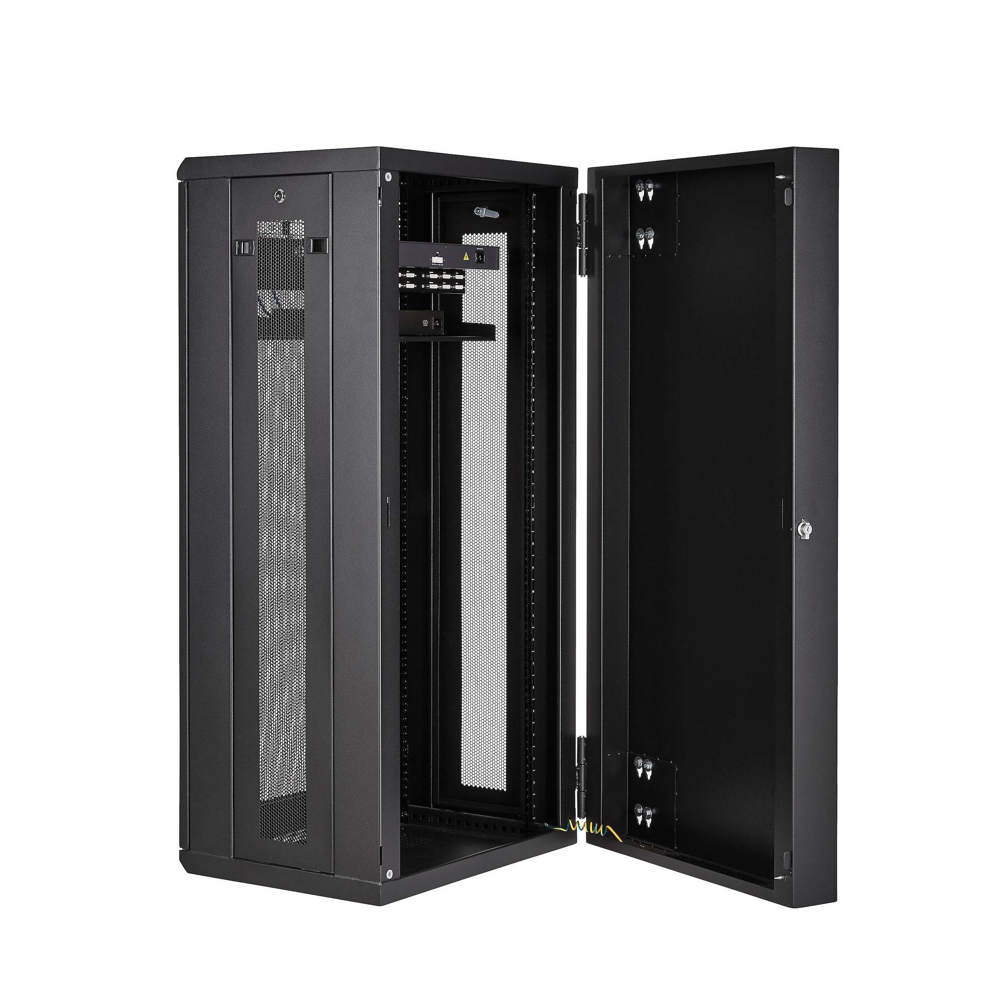 Rca Informatique - image du produit : 26U SERVER RACK ENCLOSURE WITH HINGE-WALL MOUNT NETWORK RACK