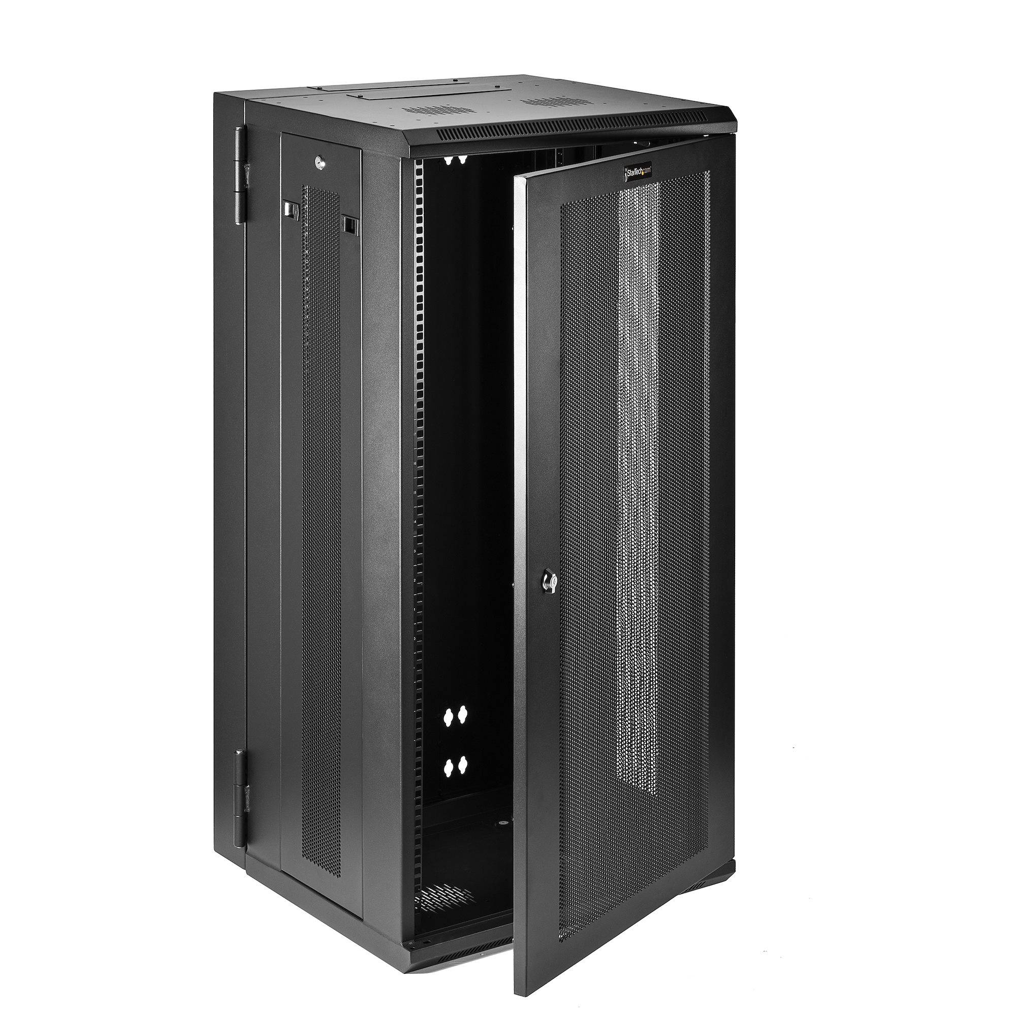 Rca Informatique - image du produit : 26U SERVER RACK ENCLOSURE WITH HINGE-WALL MOUNT NETWORK RACK