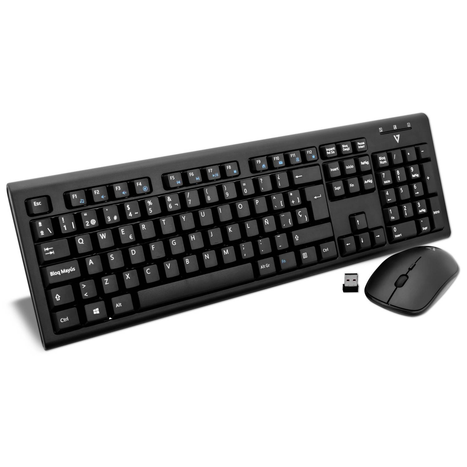 Rca Informatique - Image du produit : WIRELESS KEYB MOUSE DESKTOP ES SPANISH LAYOUT