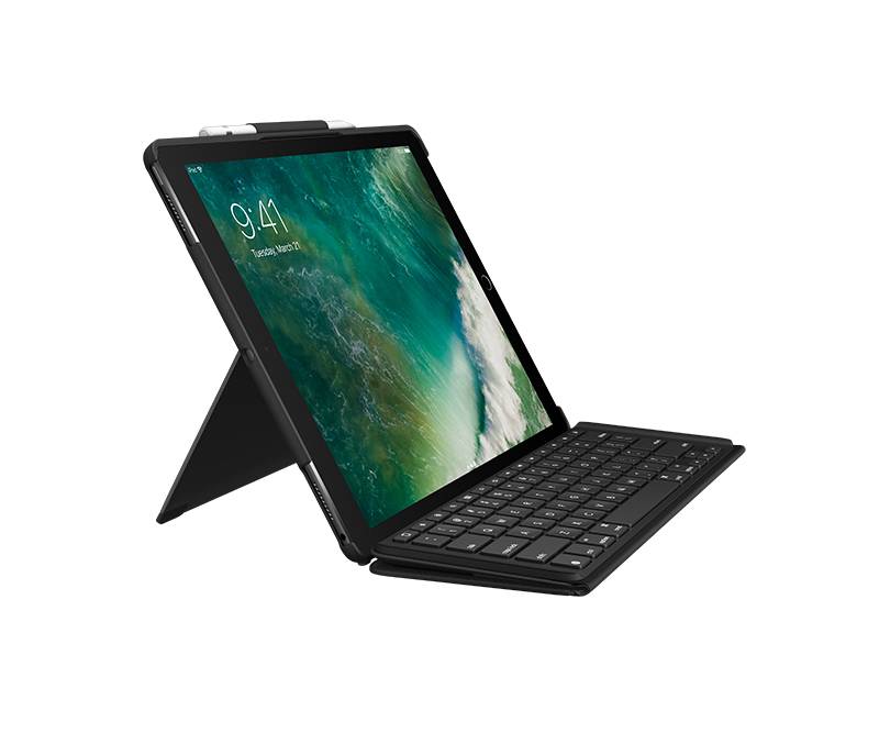 Rca Informatique - image du produit : SLIM COMBO FOR IPAD PRO 12.9 IN BLACK - ITA - MEDITER