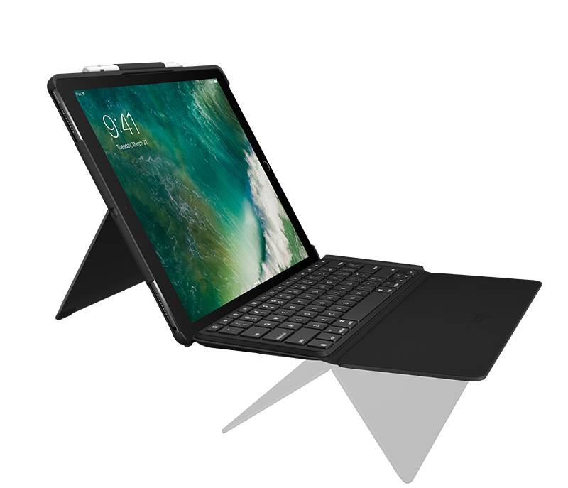 Rca Informatique - image du produit : SLIM COMBO FOR IPAD PRO 12.9 IN BLACK - ITA - MEDITER