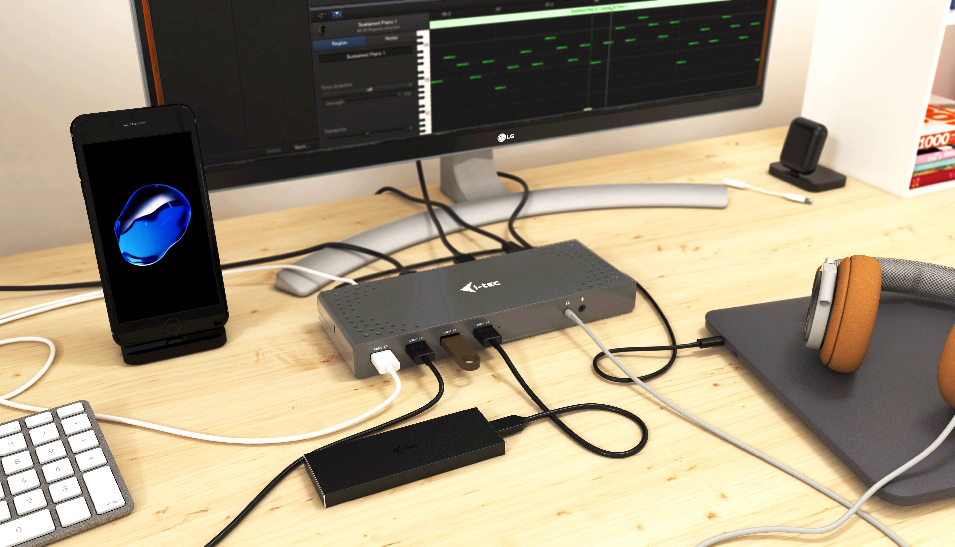 Rca Informatique - image du produit : I-TEC USB-C/A DOCKING STATION 4K DUAL DISPLAY DOCKING STATION