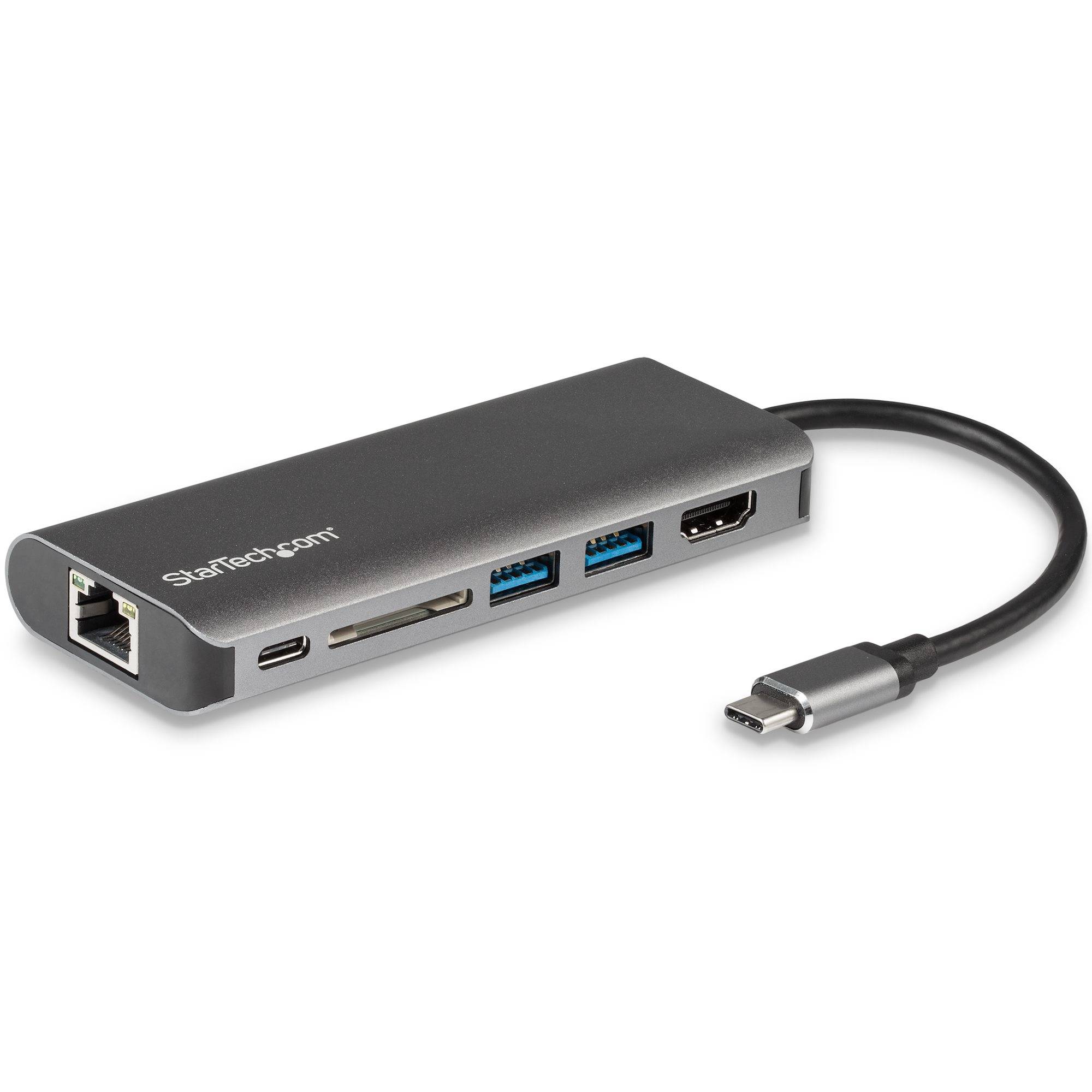 Rca Informatique - image du produit : USB-C MULTIPORT ADAPTER WITH SD PD - 4K HDMI - GBE - 2X USB-A