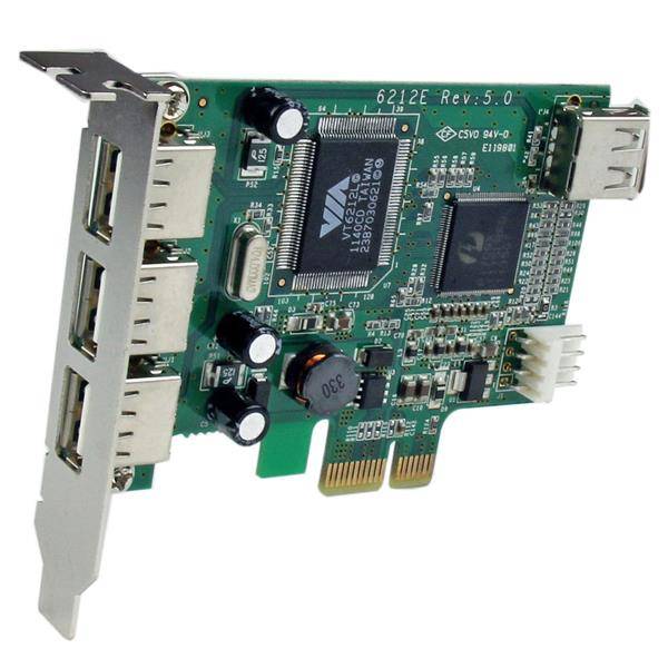 Rca Informatique - image du produit : CARTE ADAPTATEUR PCI EXPRESS VERS 4 PORTS USB 2.0
