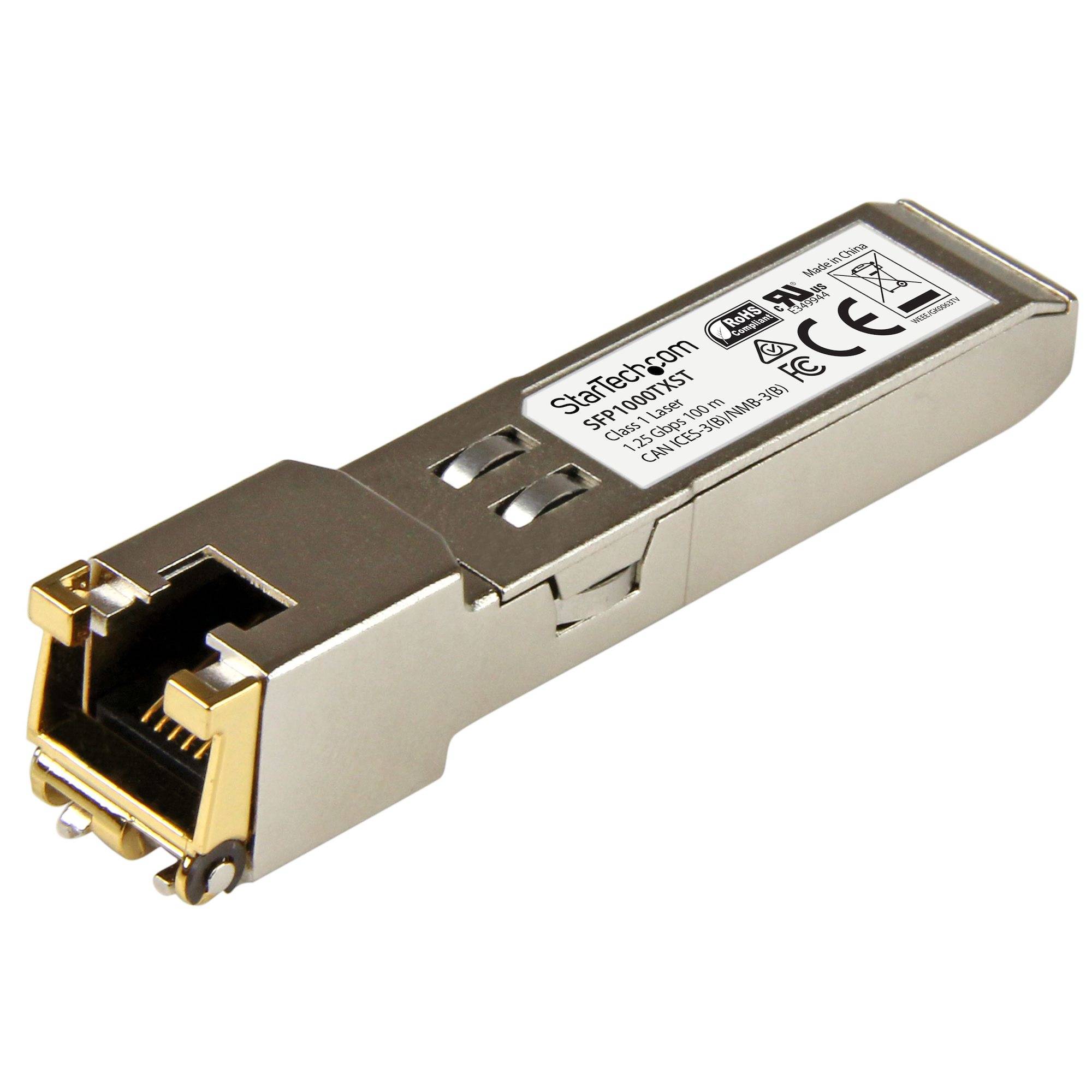 Rca Informatique - Image du produit : MSA COMPLIANT 1000BASE-TX SFP - COPPER SFP 1G SFP 100M/328 FT