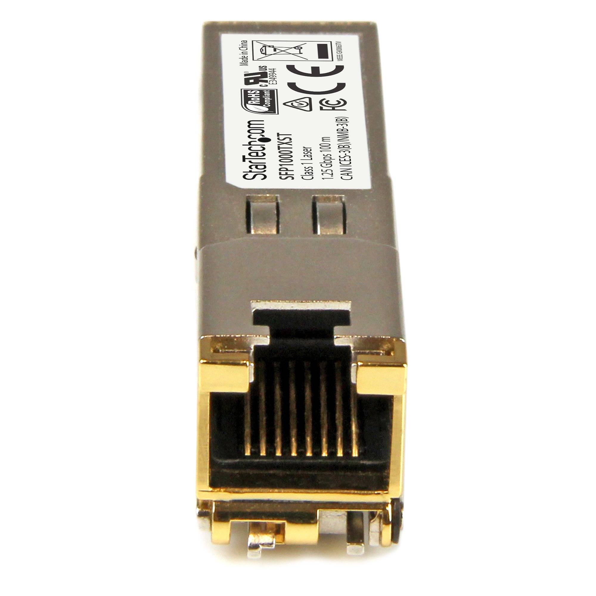 Rca Informatique - image du produit : MSA COMPLIANT 1000BASE-TX SFP - COPPER SFP 1G SFP 100M/328 FT