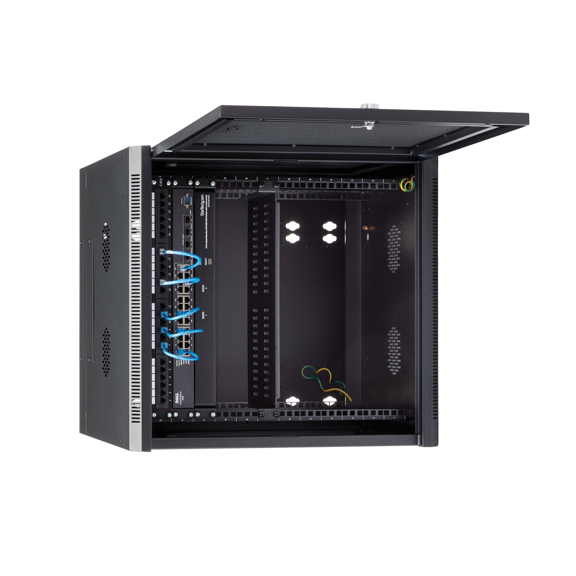 Rca Informatique - image du produit : 12U SERVER RACK ENCLOSURE WITH HINGE WALL MOUNT NETWORK RACK