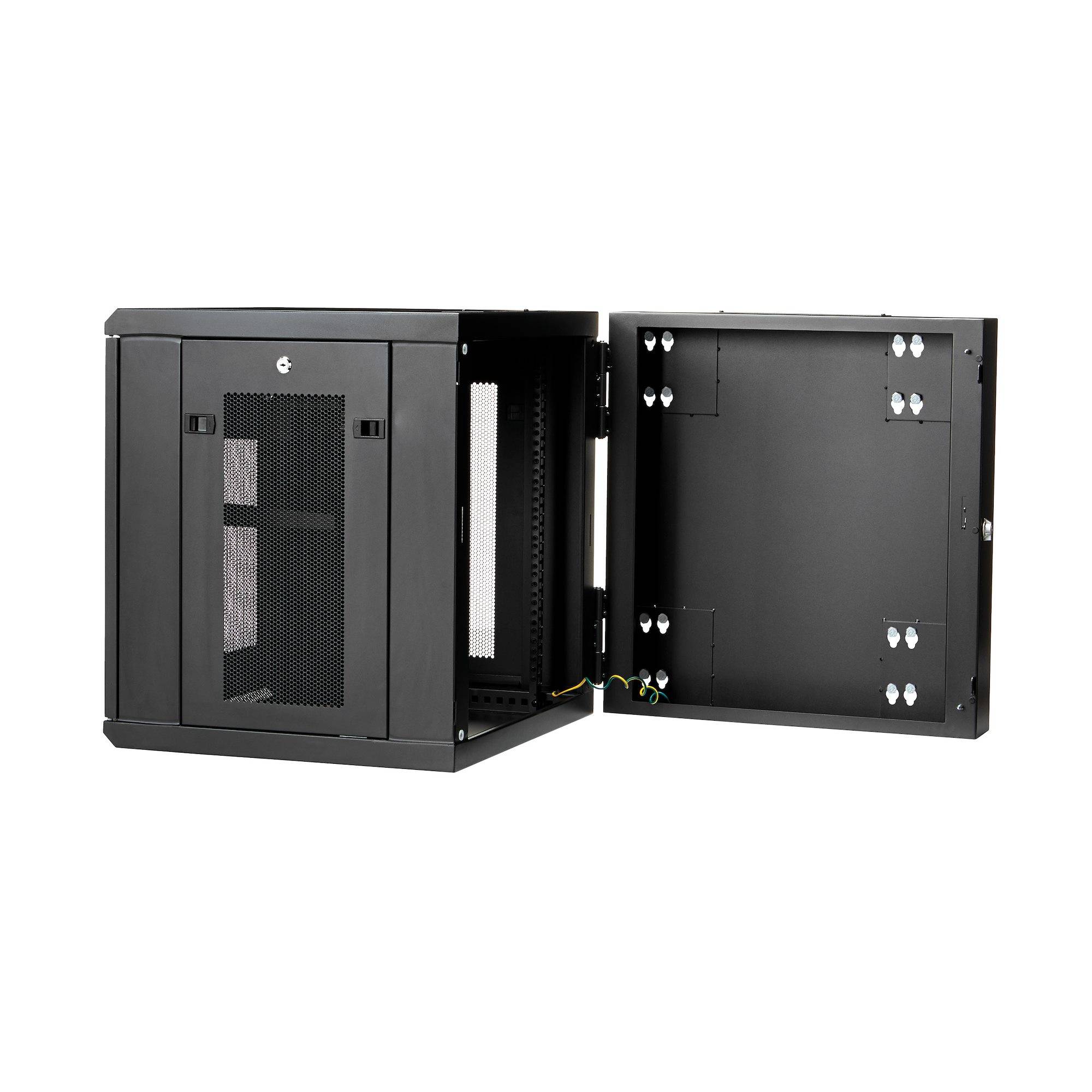 Rca Informatique - image du produit : 12U SERVER RACK ENCLOSURE WITH HINGE WALL MOUNT NETWORK RACK