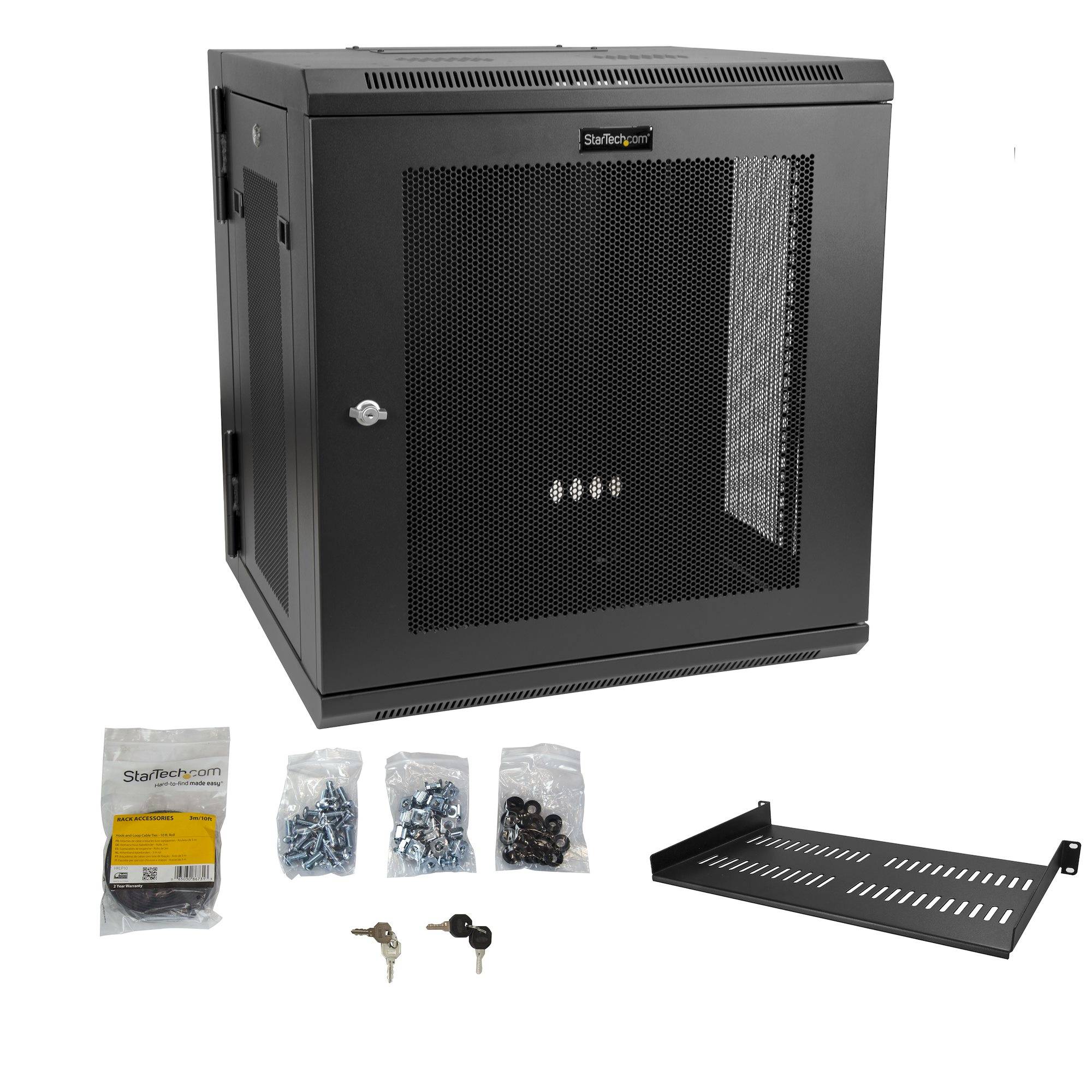 Rca Informatique - image du produit : 12U SERVER RACK ENCLOSURE WITH HINGE WALL MOUNT NETWORK RACK