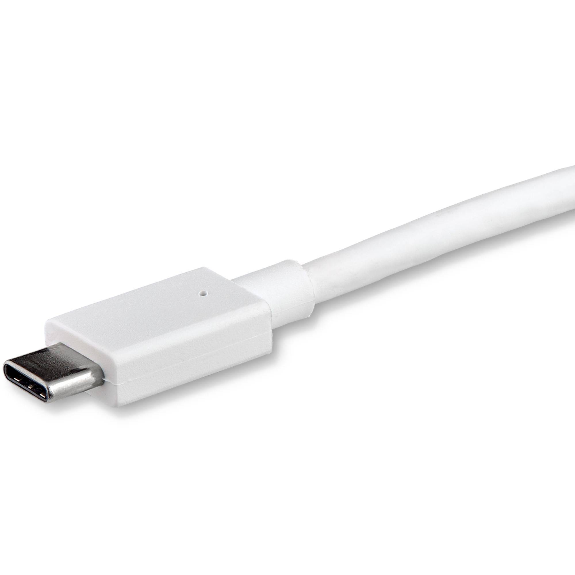 Rca Informatique - image du produit : 1M USB-C TO DISPLAYPORT CABLE USB C TO DP ADAPTER - WHITE