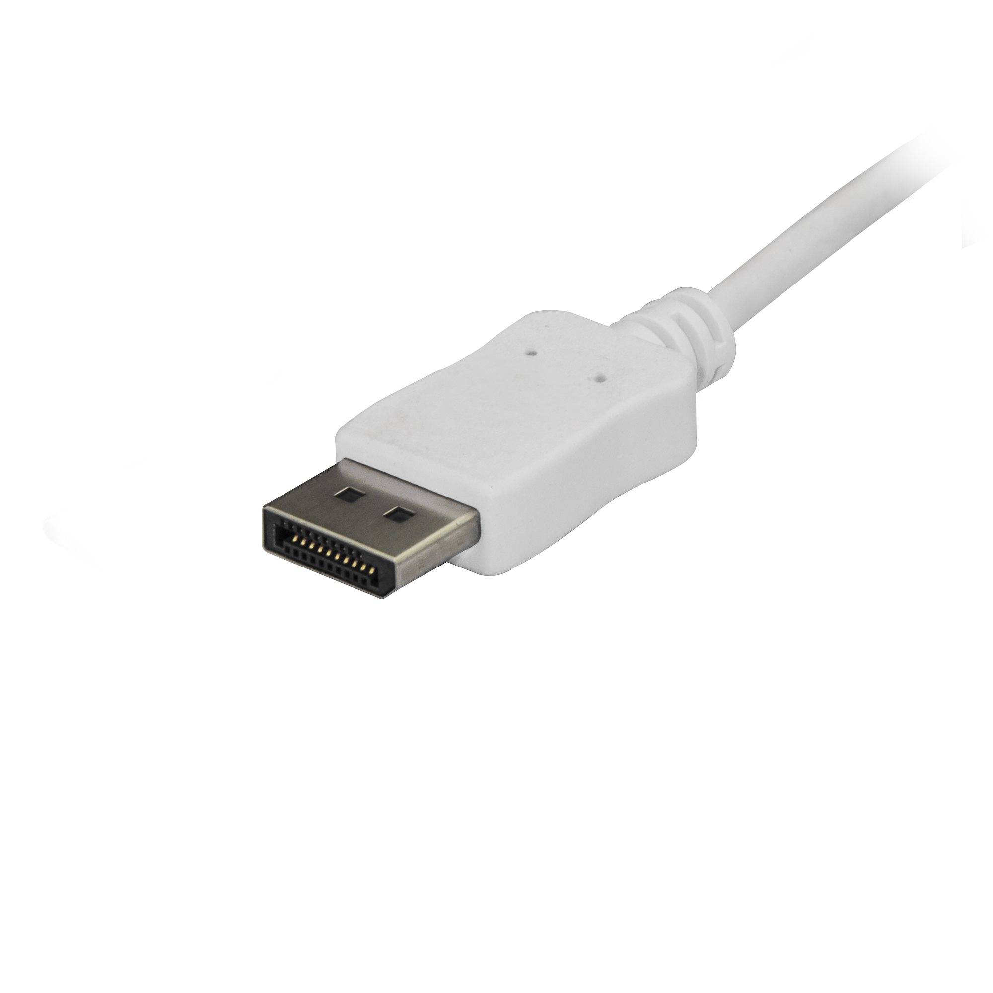 Rca Informatique - image du produit : 1.8M USB-C TO DISPLAYPORT CABLE USB C TO DP ADAPTER - WHITE