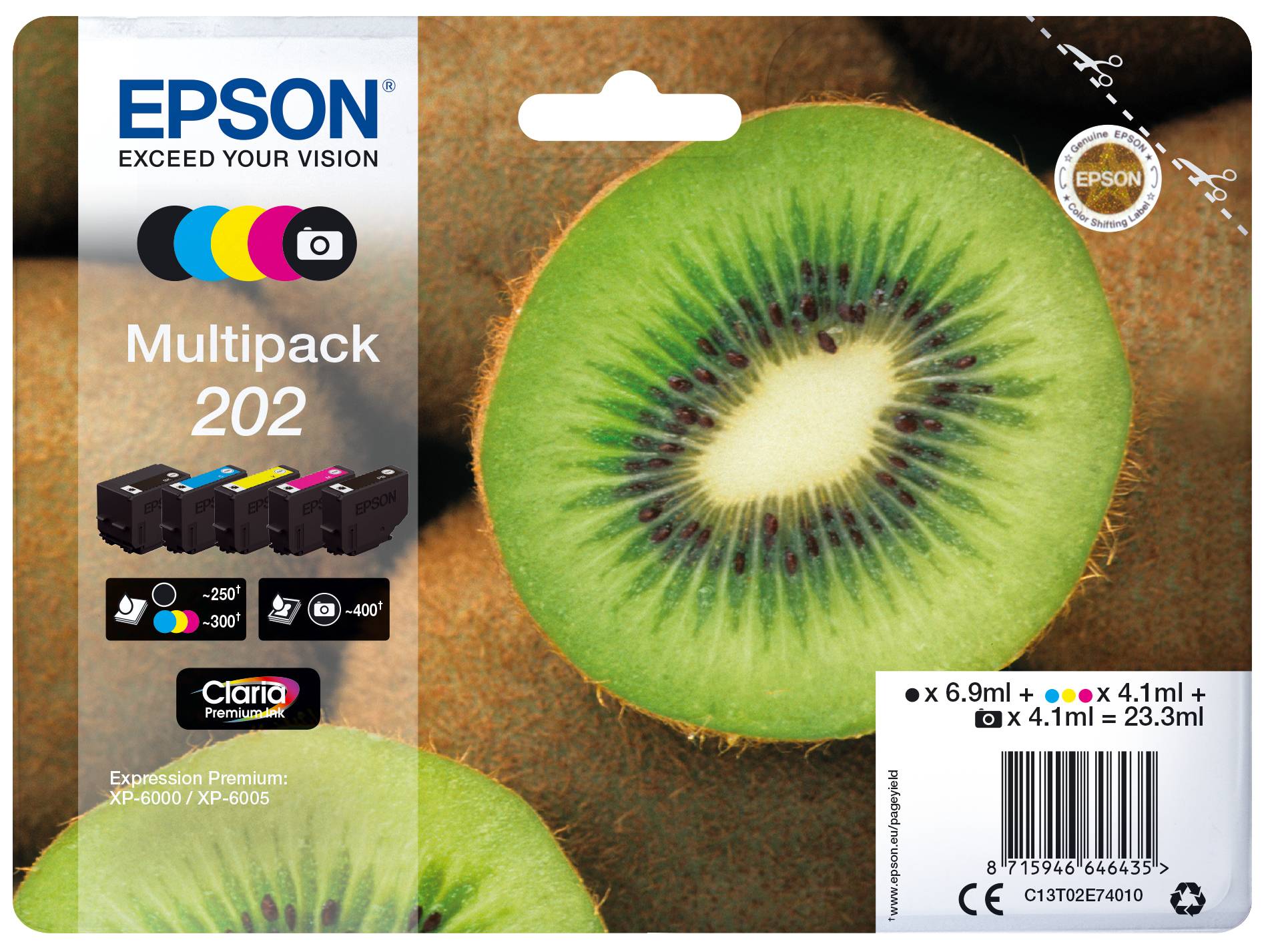 Rca Informatique - Image du produit : MULTIPACK 5-FARBIG 202 KIWI CLARA PREMIUM INK