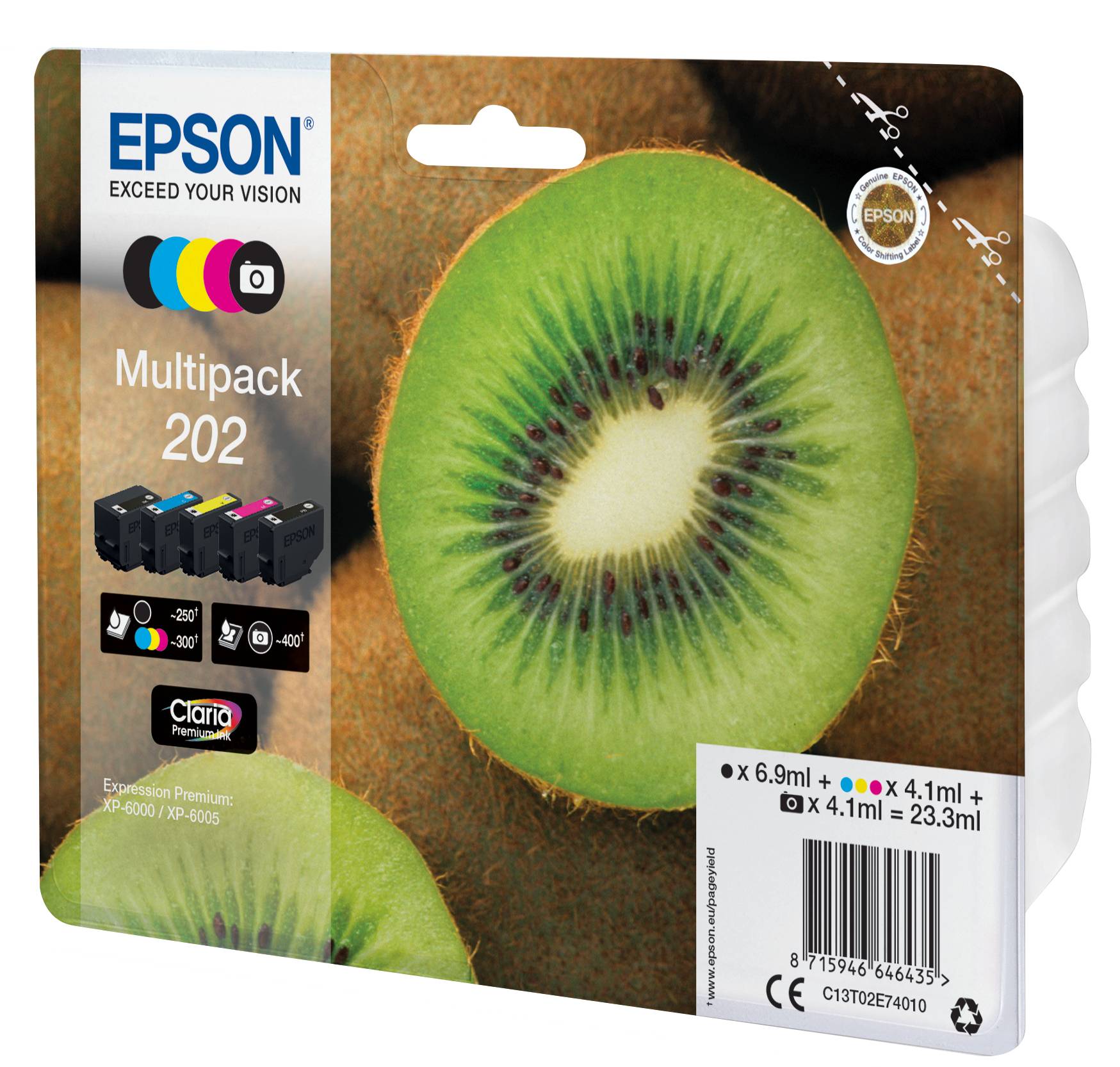 Rca Informatique - image du produit : MULTIPACK 5-FARBIG 202 KIWI CLARA PREMIUM INK