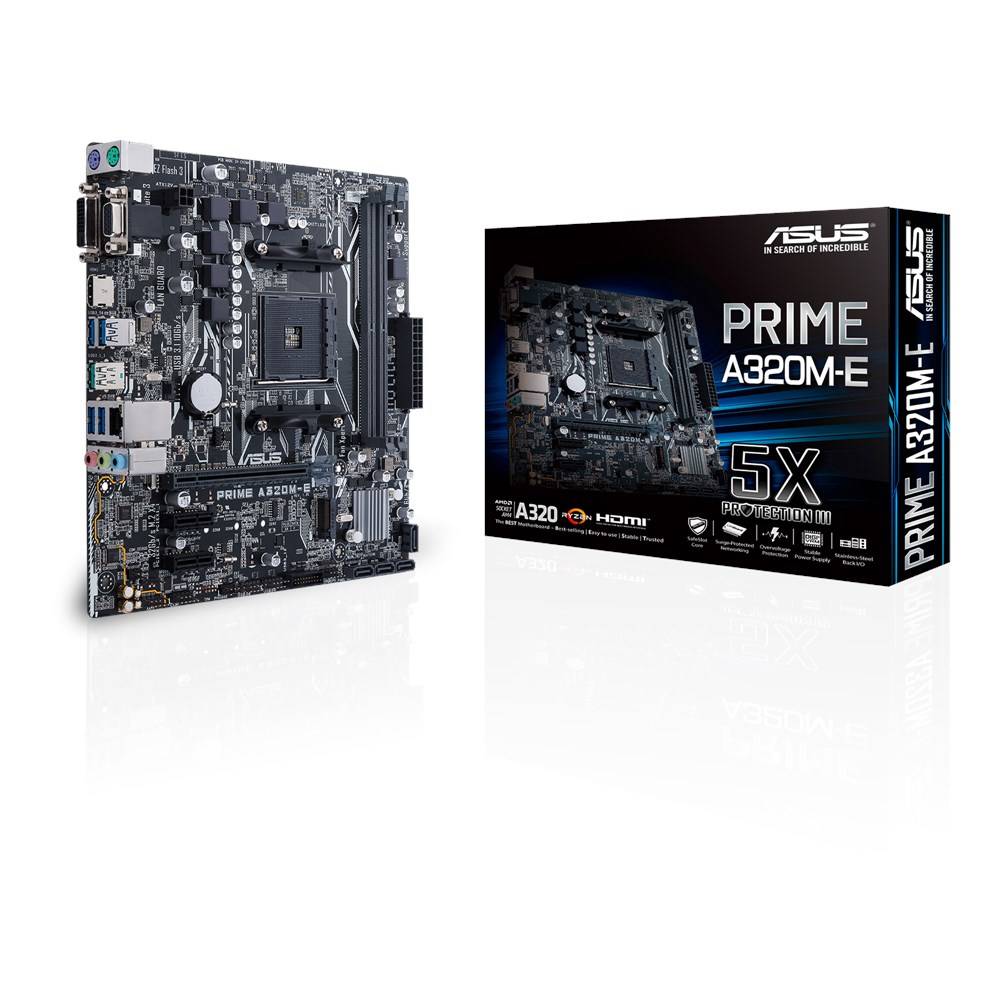 Rca Informatique - image du produit : PRIME A320M-E AM4 A320 MATX GLN+U3.1+M2 SATA 6GB/S DDR4