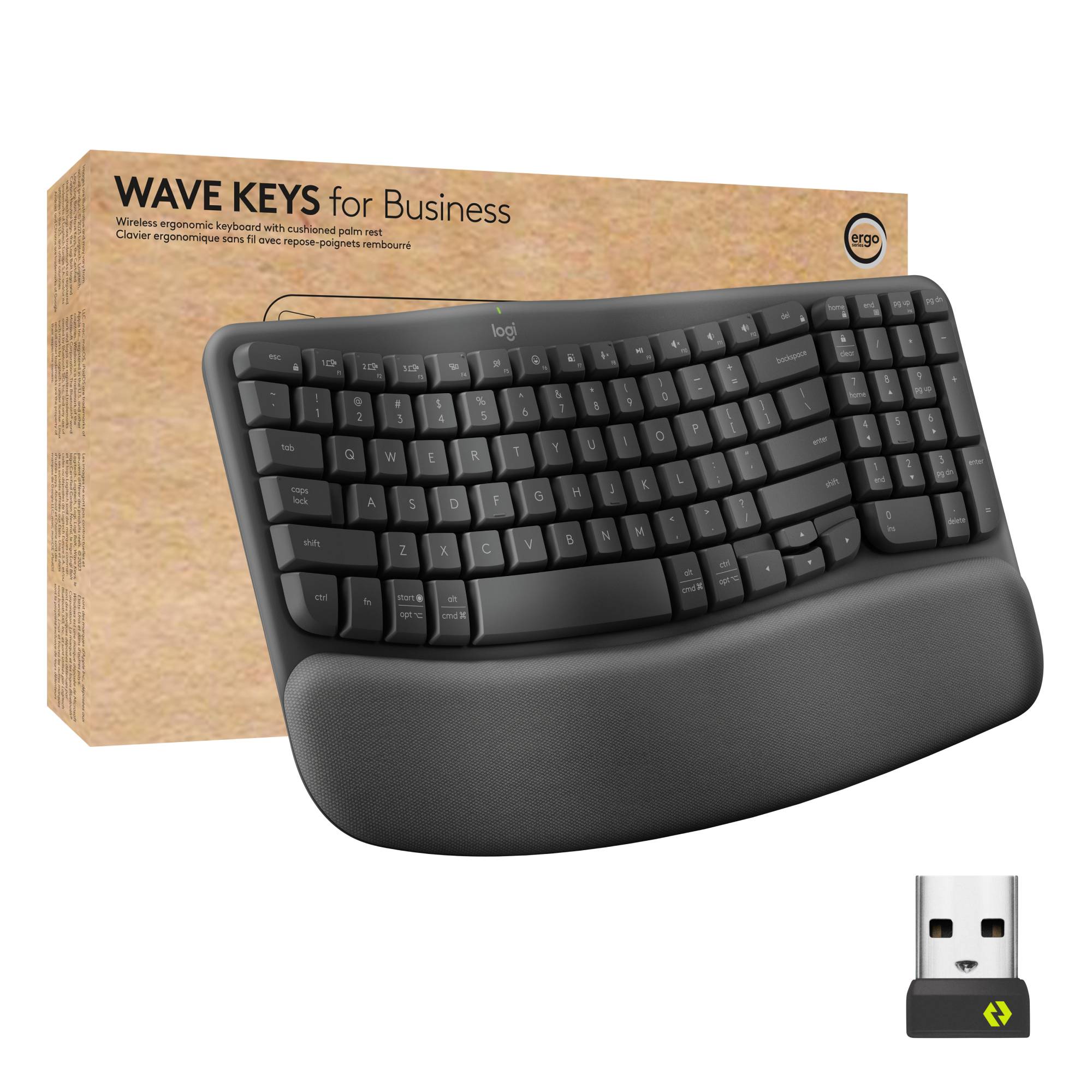 Rca Informatique - Image du produit : WAVE KEYS FOR BUSINESS-GRAPHITE FRA 2.4GHZ/BT CENTRAL 419-B2B