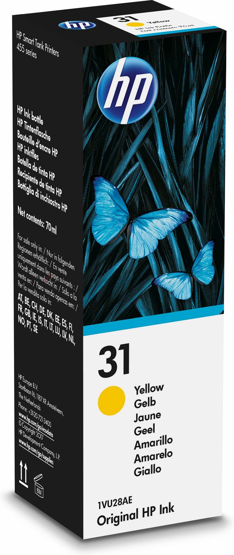 Rca Informatique - Image du produit : HP 31 YELLOW ORIGINAL INK BOTTLE